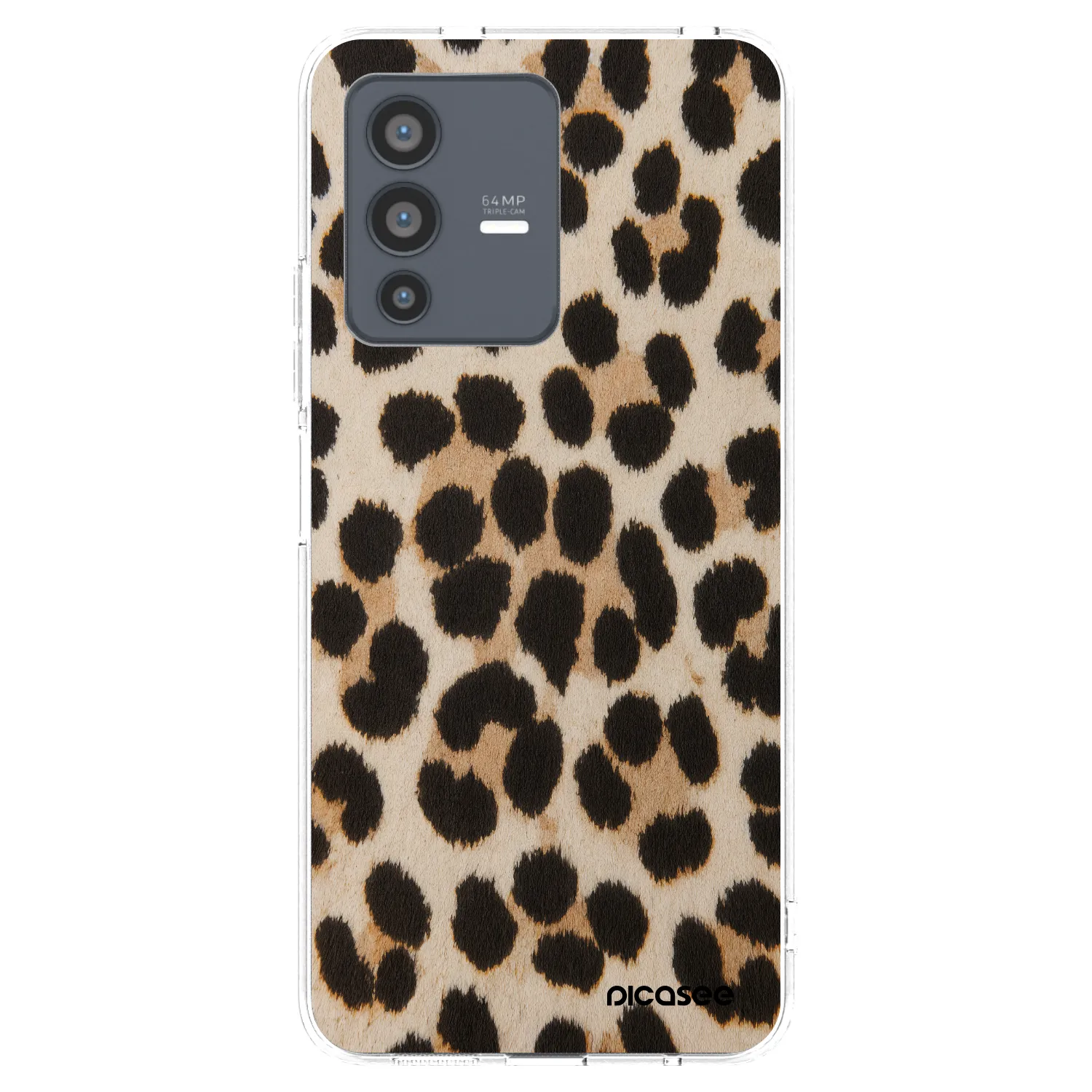 Picasee διαφανής θήκη σιλικόνης Vivo V23 5G - Brown Tiger