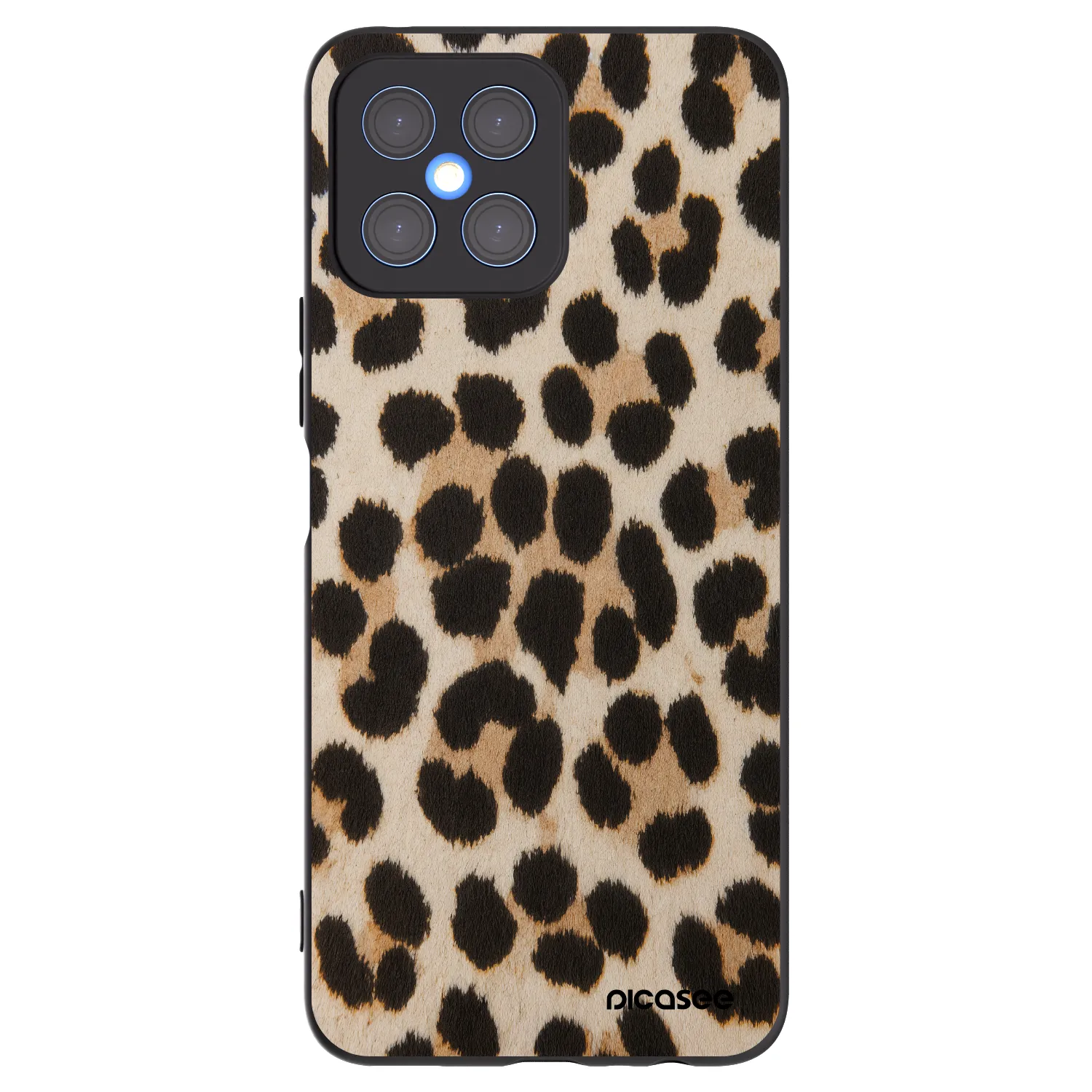 Picasee Μαύρη θήκη σιλικόνης για Honor X8 4G - Brown Tiger