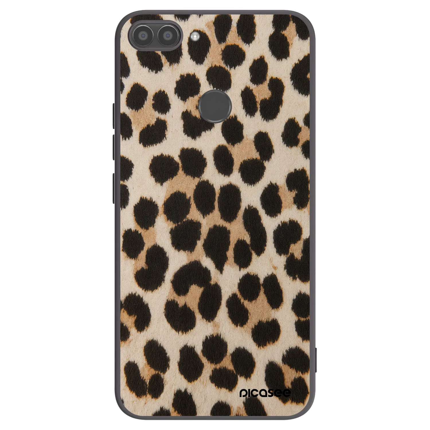 Picasee Μαύρη θήκη σιλικόνης για Huawei P Smart - Brown Tiger