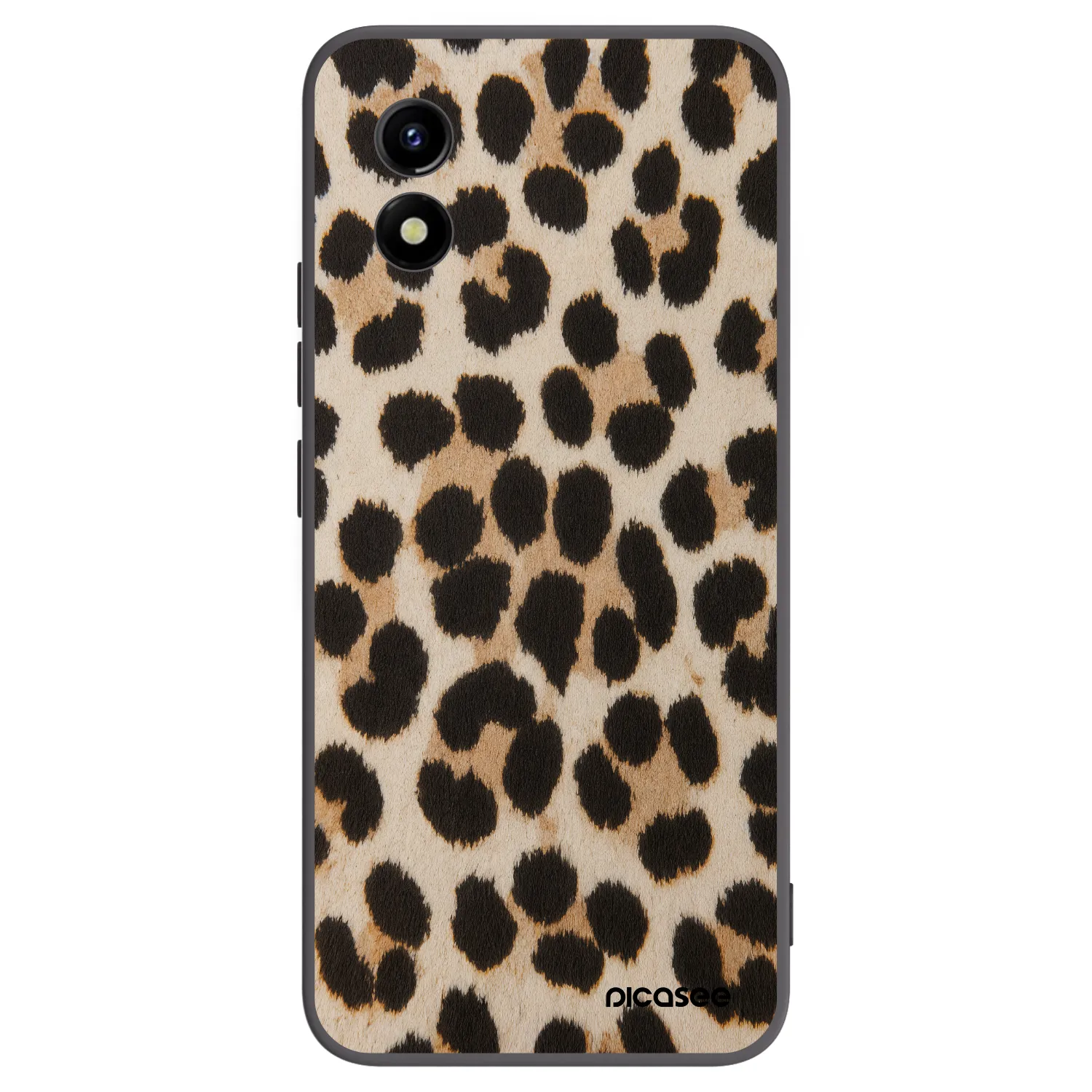 Picasee Μαύρη θήκη σιλικόνης για Vivo Y01 - Brown Tiger