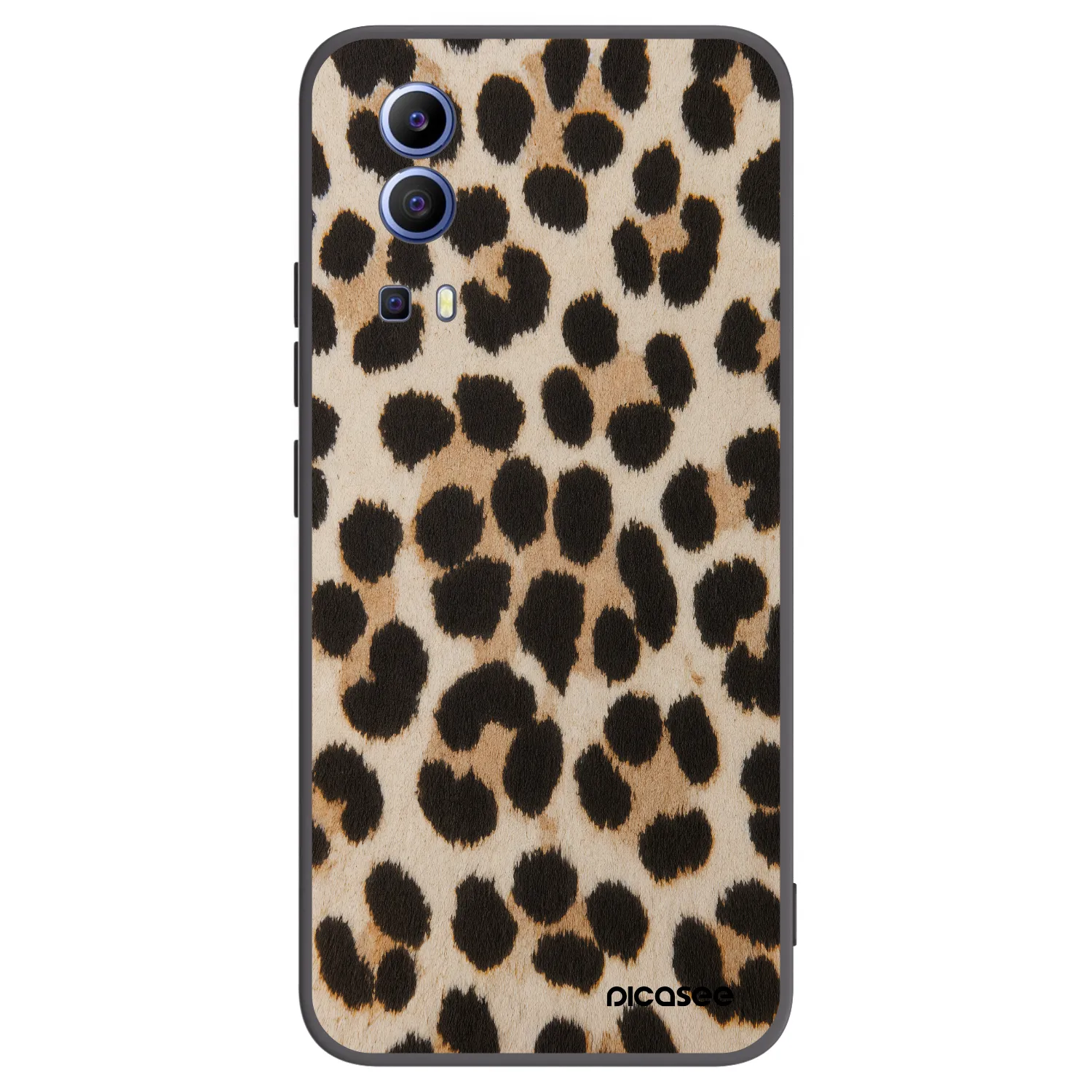 Picasee Μαύρη θήκη σιλικόνης για Vivo Y52 5G - Brown Tiger