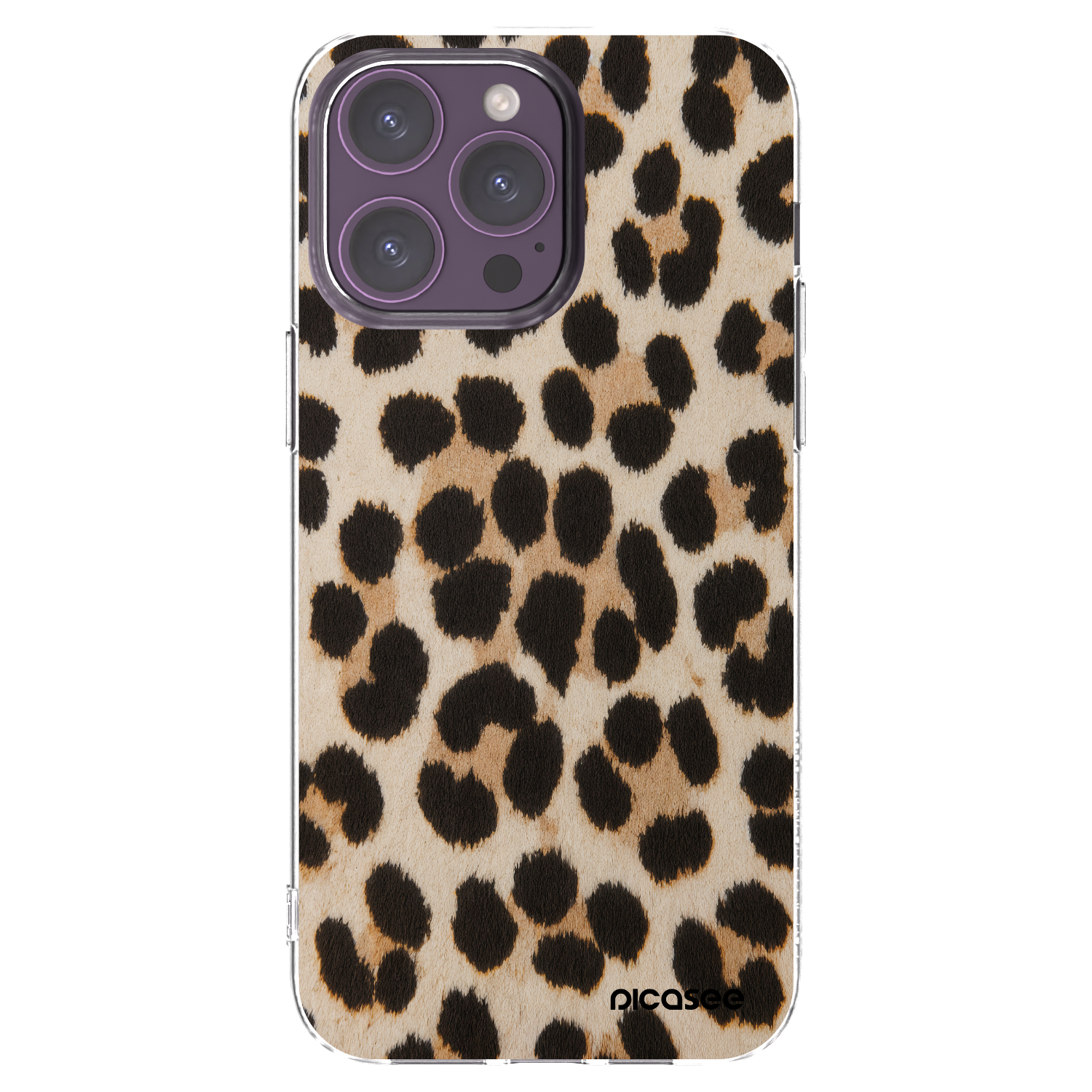 Picasee διαφανής θήκη σιλικόνης Apple iPhone 14 Pro Max - Brown Tiger