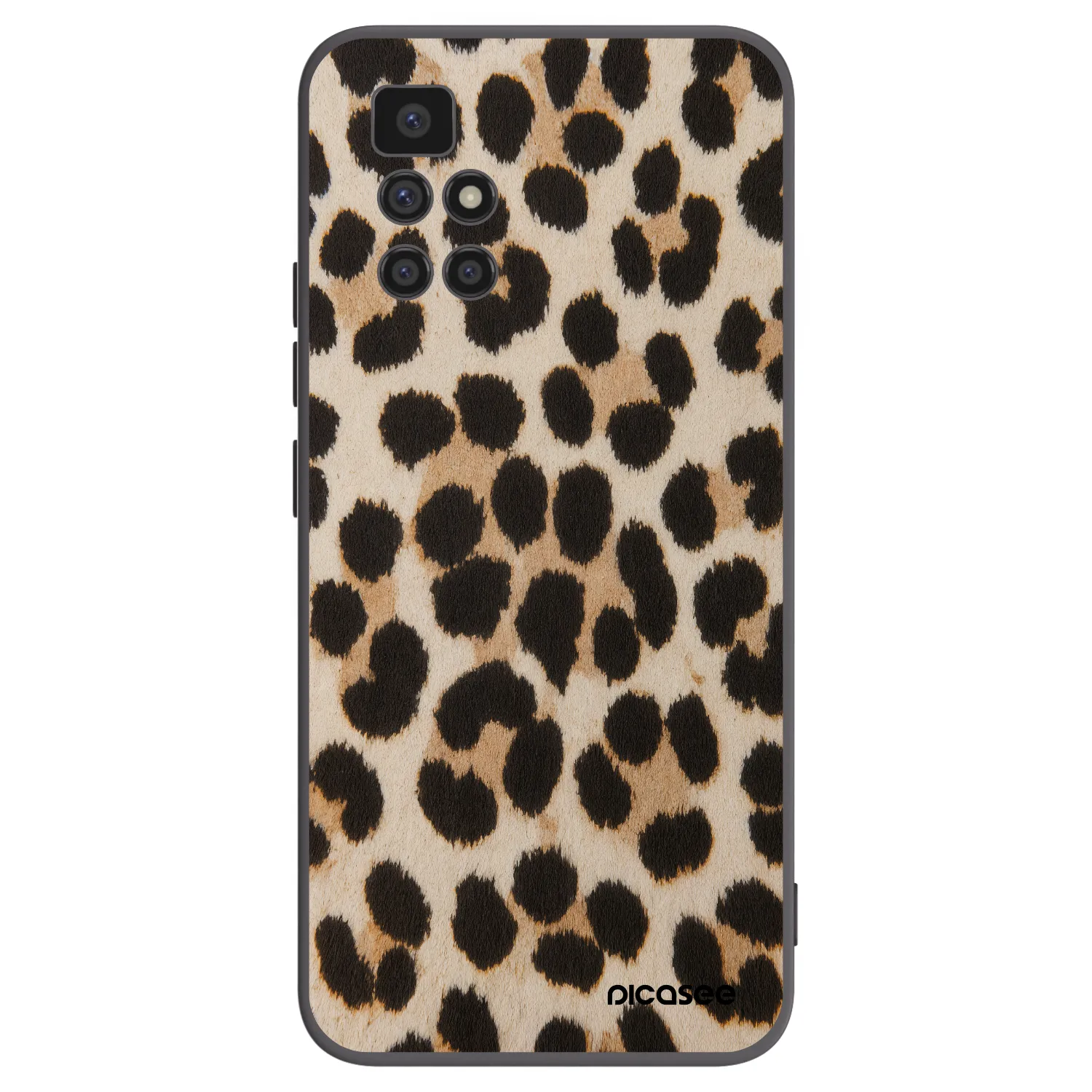 Picasee Μαύρη θήκη σιλικόνης για Xiaomi Redmi 10 (2022) - Brown Tiger