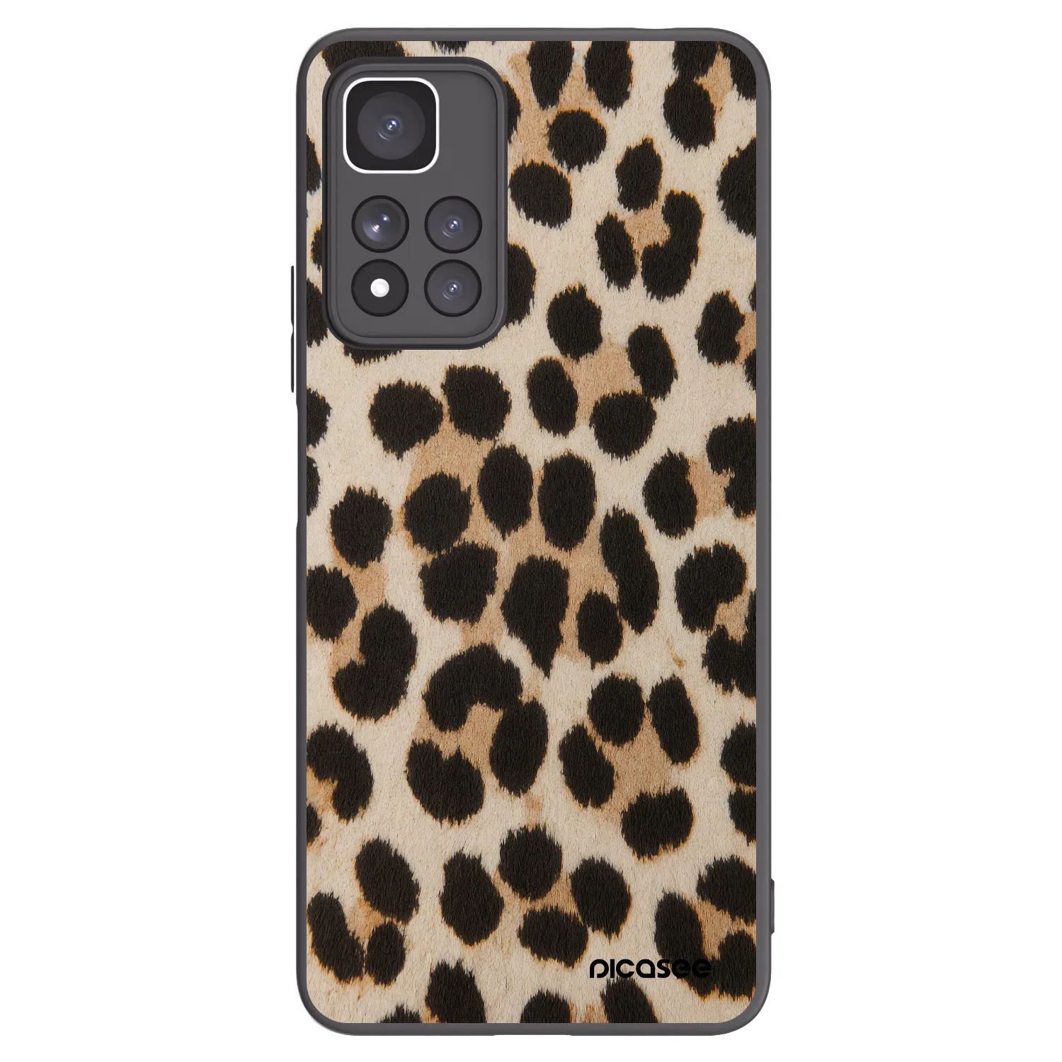 Picasee Μαύρη θήκη σιλικόνης για Xiaomi Redmi Note 11 Pro+ 5G - Brown Tiger