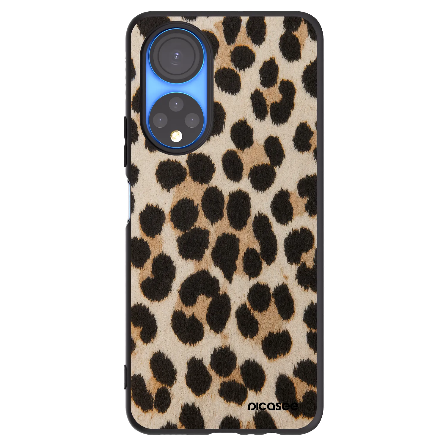 Picasee Μαύρη θήκη σιλικόνης για Honor X7 - Brown Tiger