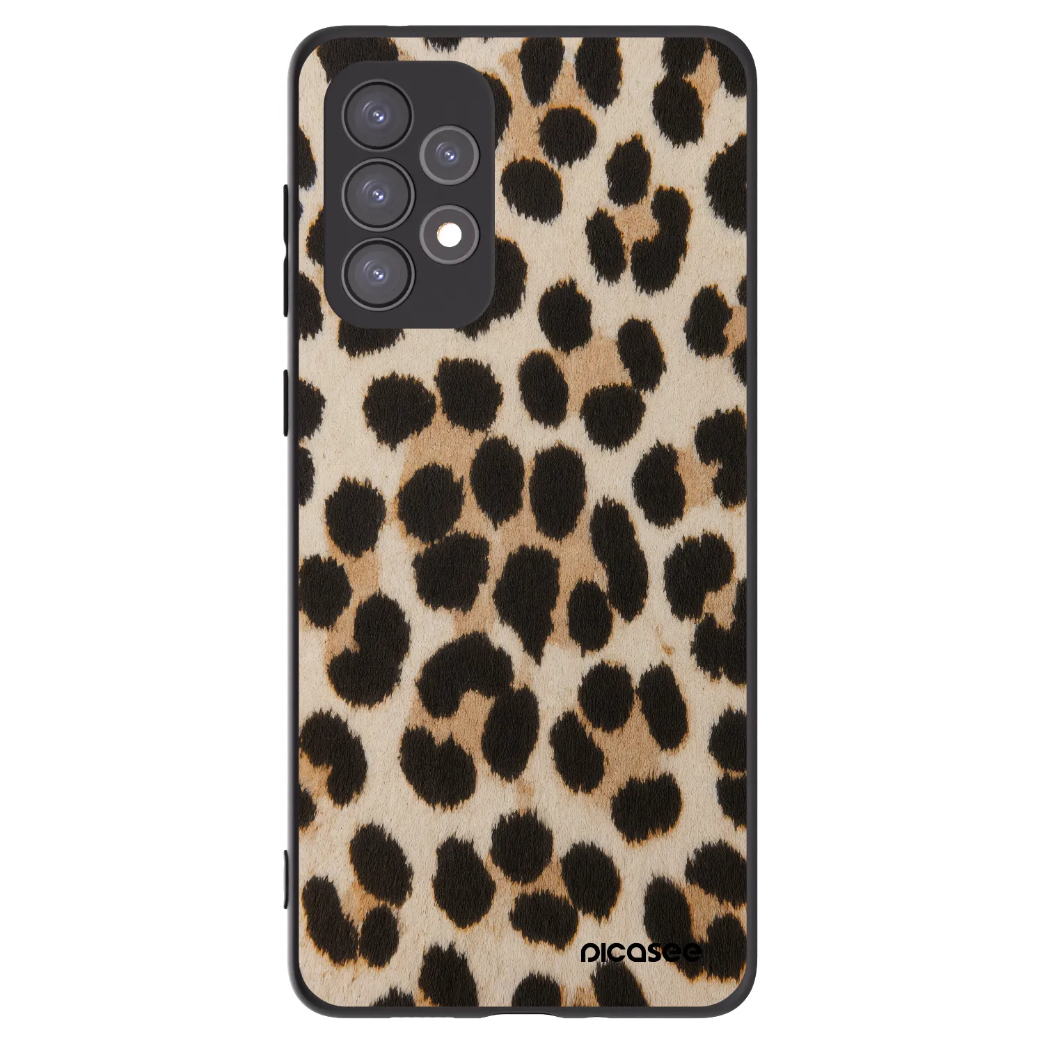 Picasee Μαύρη θήκη σιλικόνης για Samsung Galaxy A73 5G - Brown Tiger