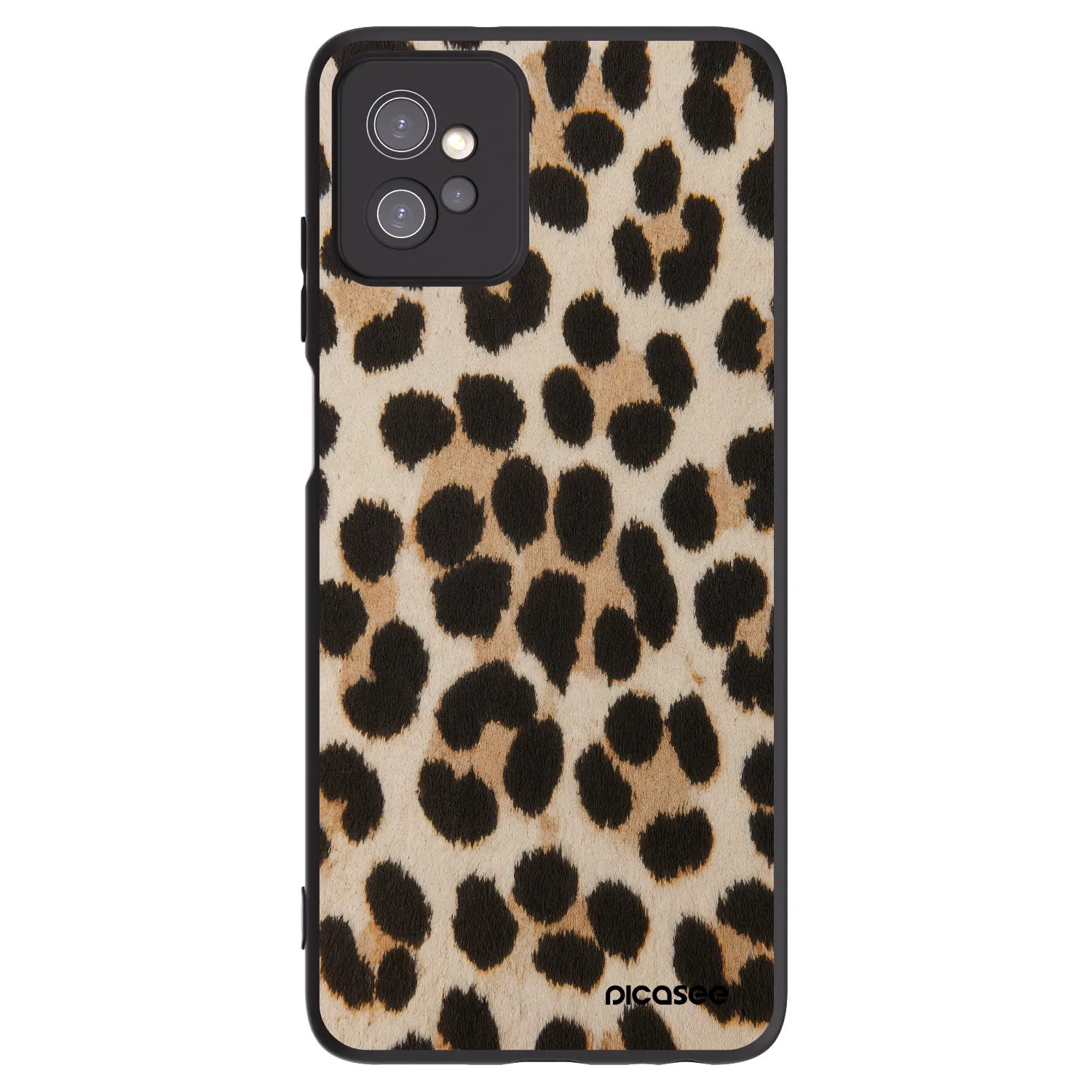 Picasee Μαύρη θήκη σιλικόνης για Motorola Moto G32 - Brown Tiger