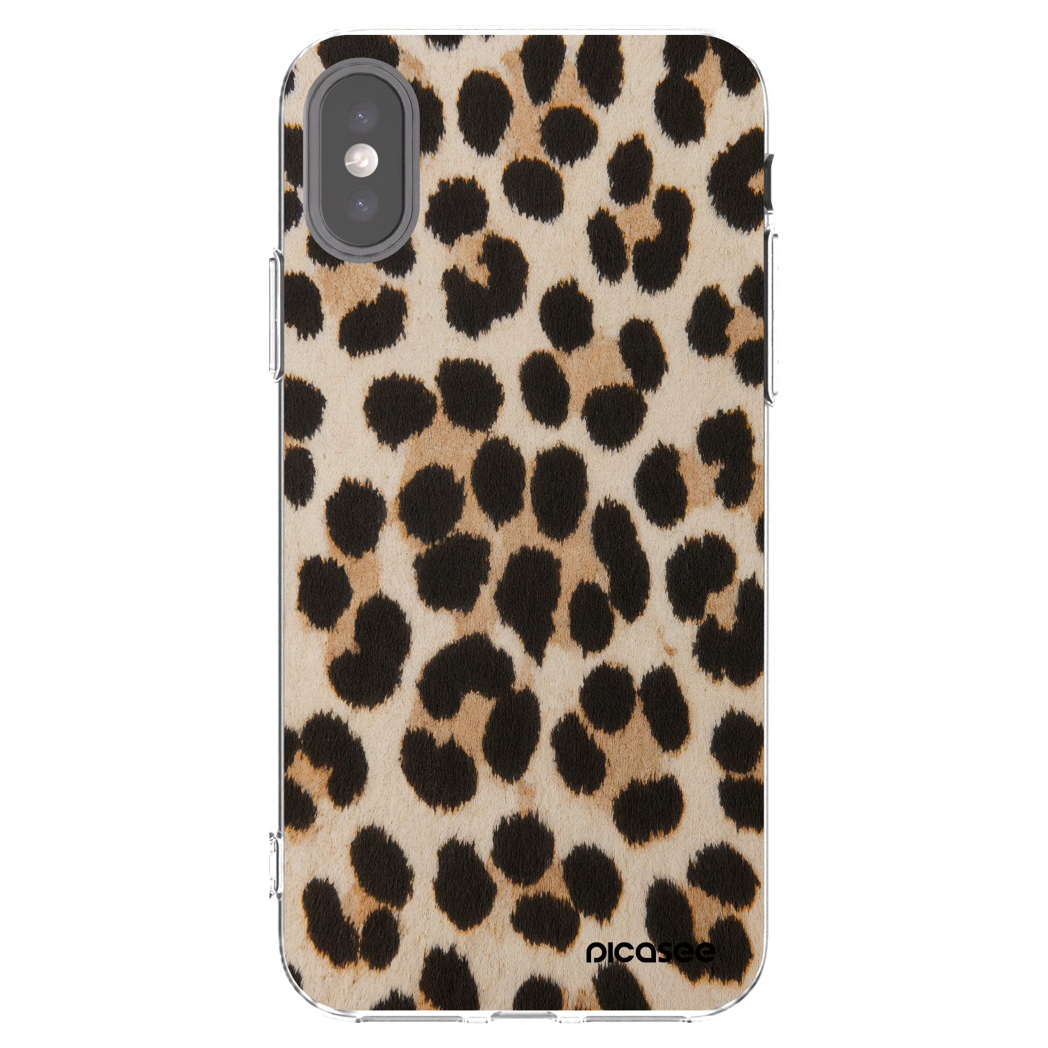Picasee διαφανής θήκη σιλικόνης Apple iPhone X/XS - Brown Tiger