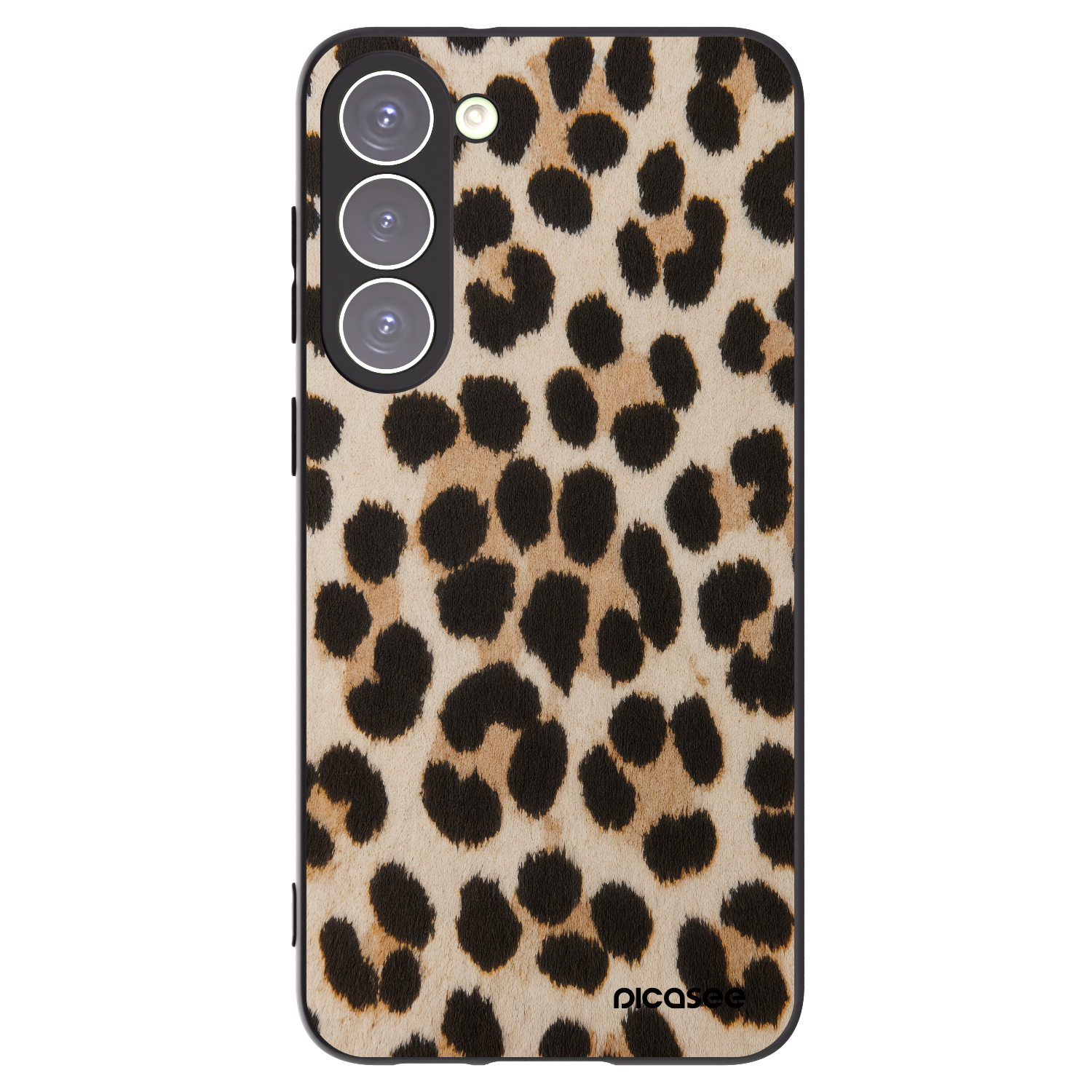 Picasee Μαύρη θήκη σιλικόνης για Samsung Galaxy S23+ 5G - Brown Tiger