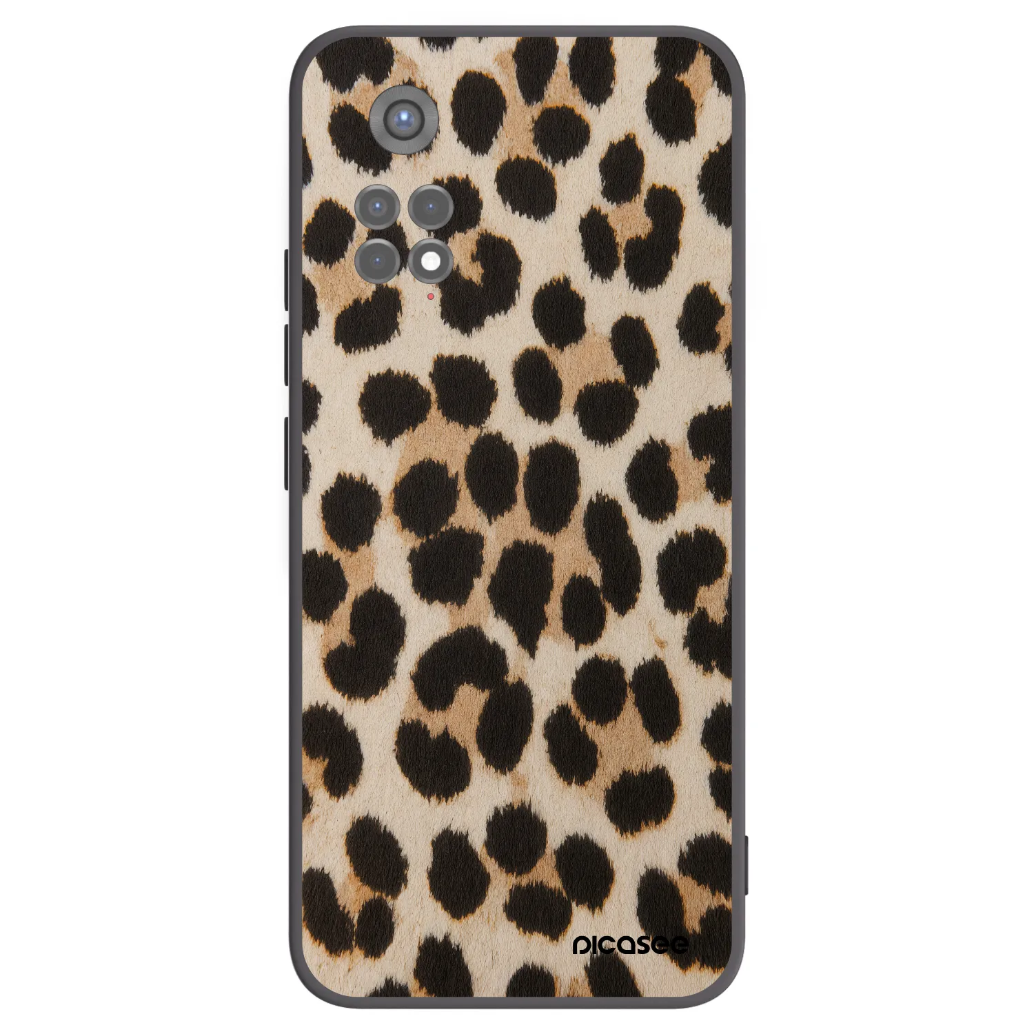 Picasee Μαύρη θήκη σιλικόνης για Xiaomi Redmi Note 11S 5G - Brown Tiger