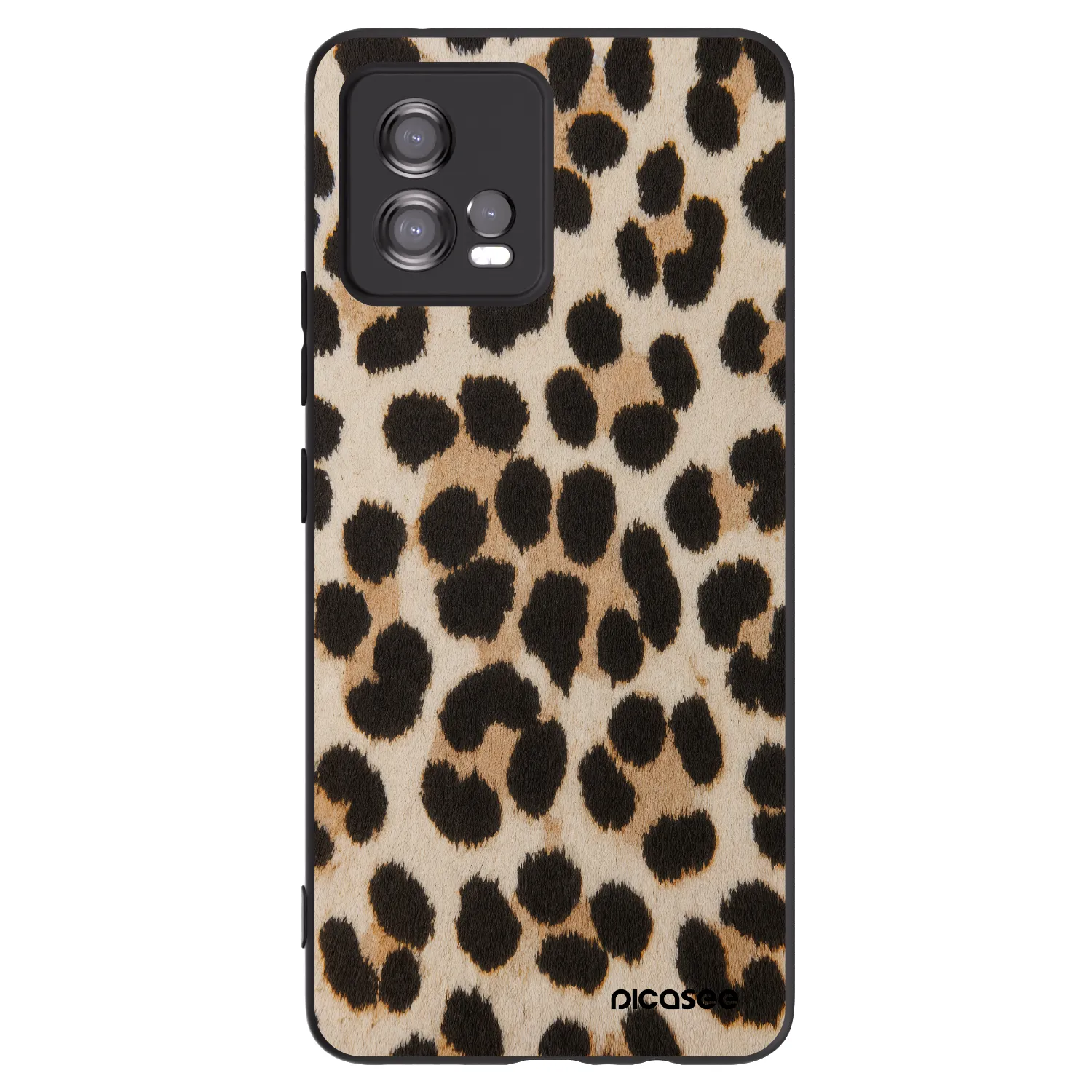Picasee Μαύρη θήκη σιλικόνης για Motorola Moto G72 - Brown Tiger