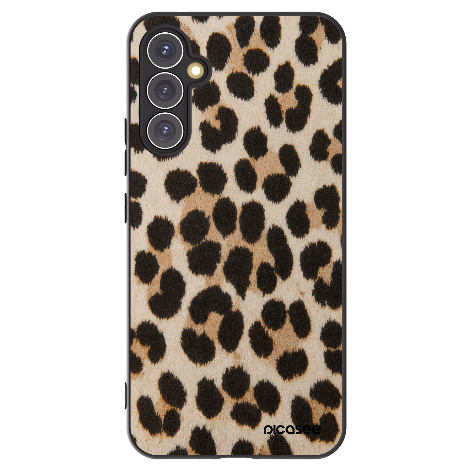 Picasee Μαύρη θήκη σιλικόνης για Samsung Galaxy A34 5G A346B - Brown Tiger