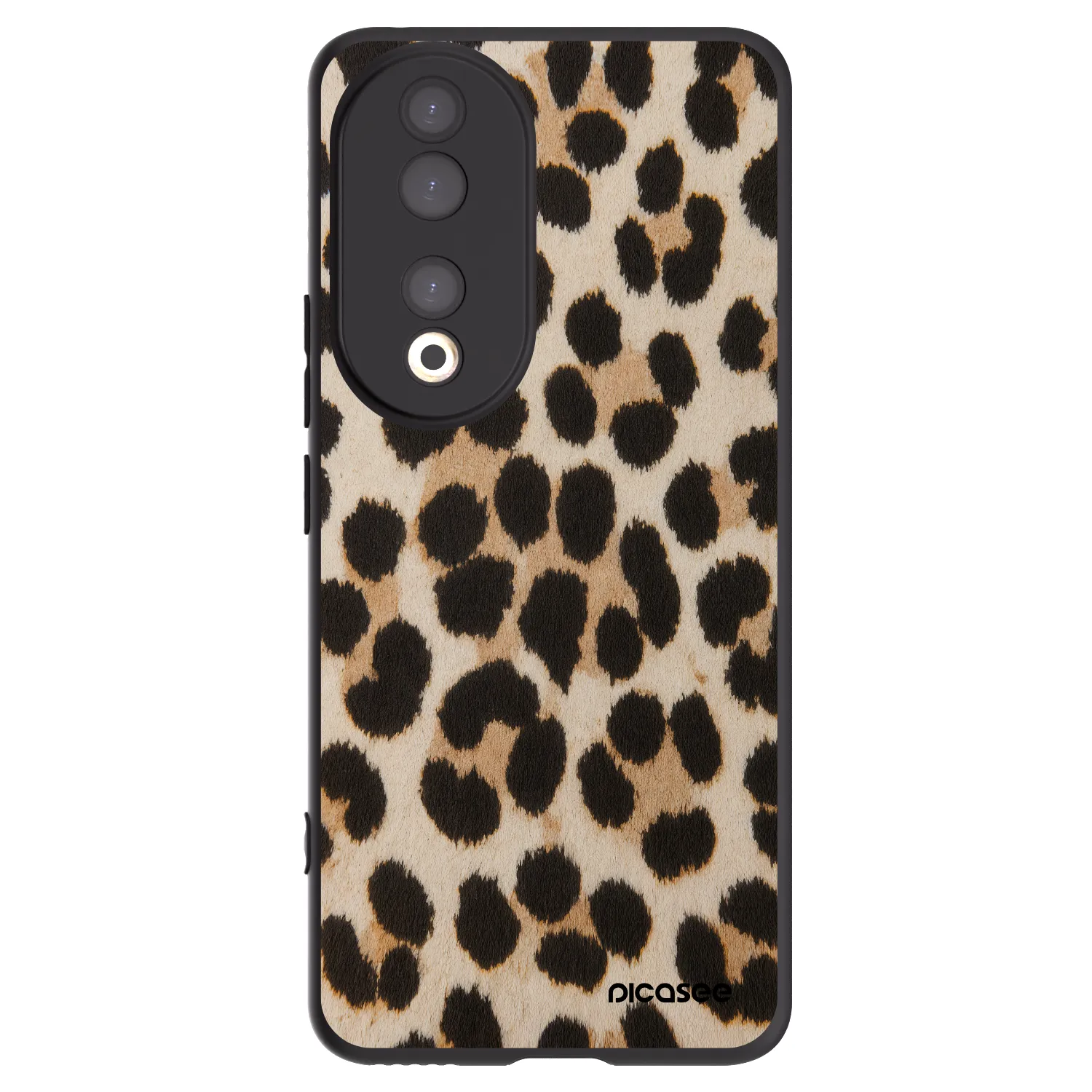 Picasee Μαύρη θήκη σιλικόνης για Honor 90 5G - Brown Tiger