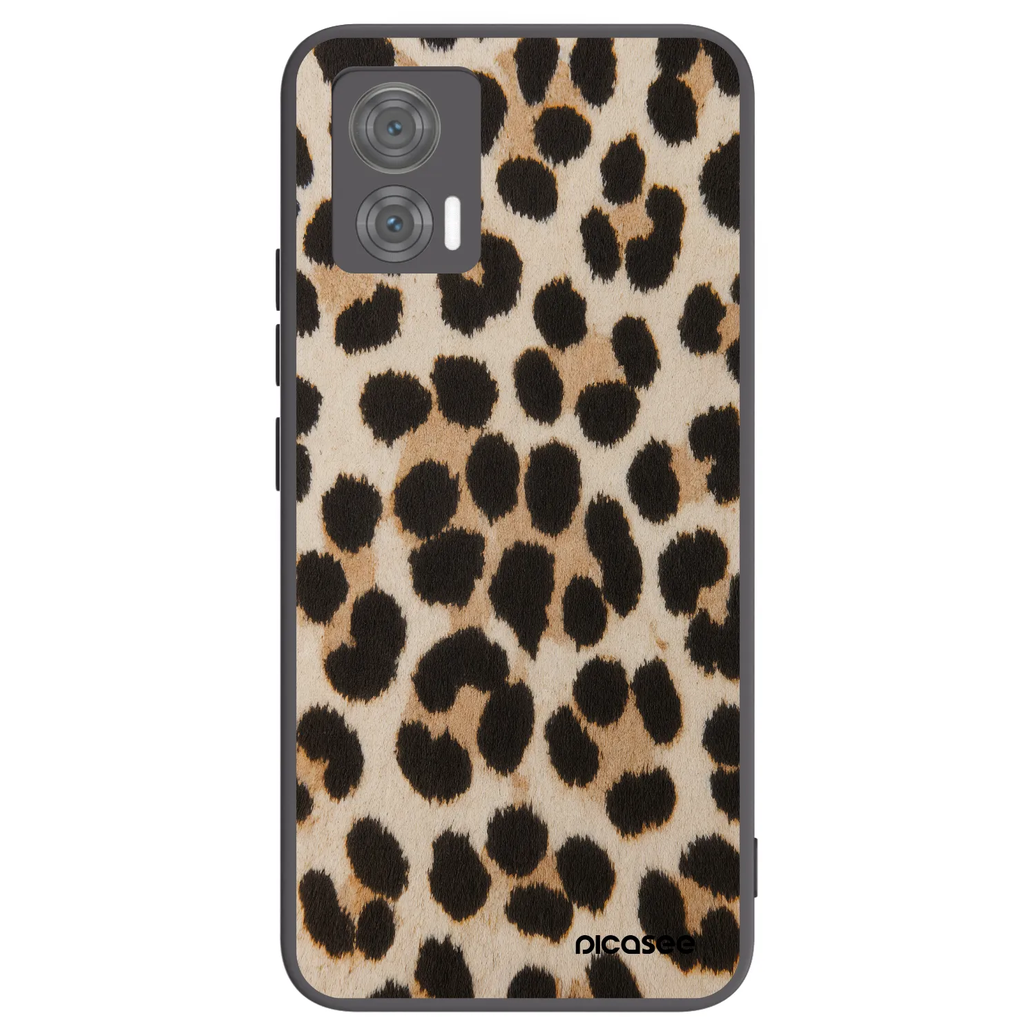 Picasee Μαύρη θήκη σιλικόνης για Motorola Edge 30 Neo - Brown Tiger