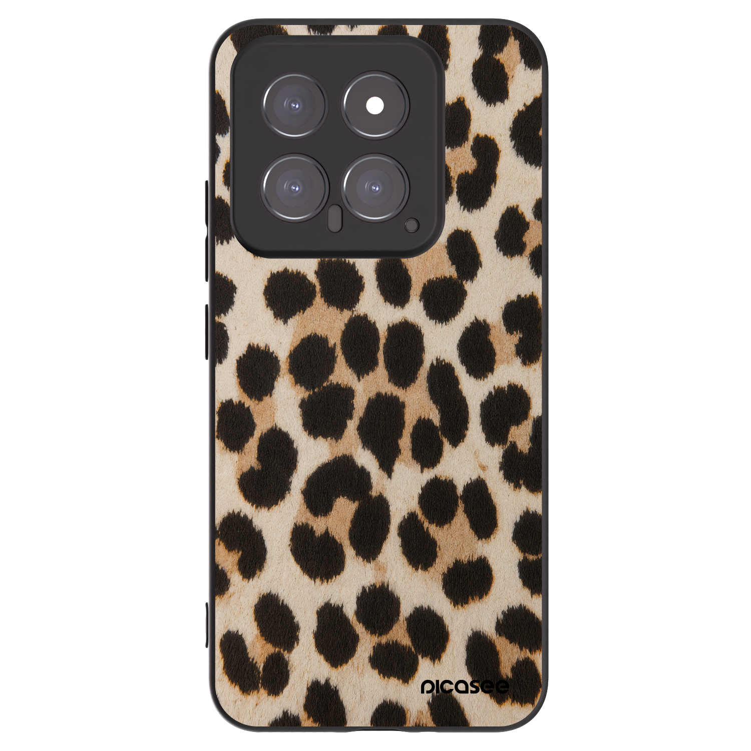 Picasee Μαύρη θήκη σιλικόνης για Xiaomi 14 - Brown Tiger