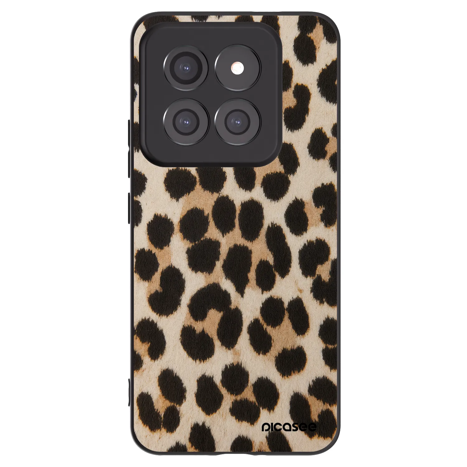Picasee Μαύρη θήκη σιλικόνης για Xiaomi 14 Pro - Brown Tiger