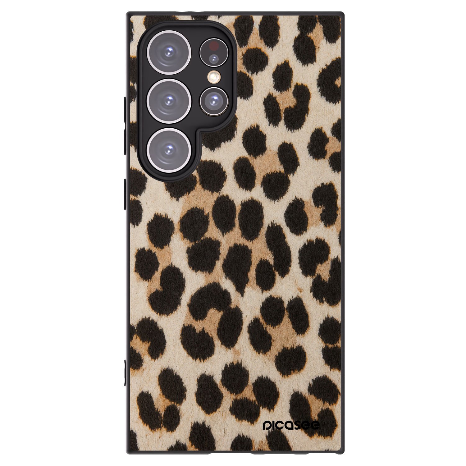 Picasee Μαύρη θήκη σιλικόνης για Samsung Galaxy S24 Ultra S928B 5G - Brown Tiger