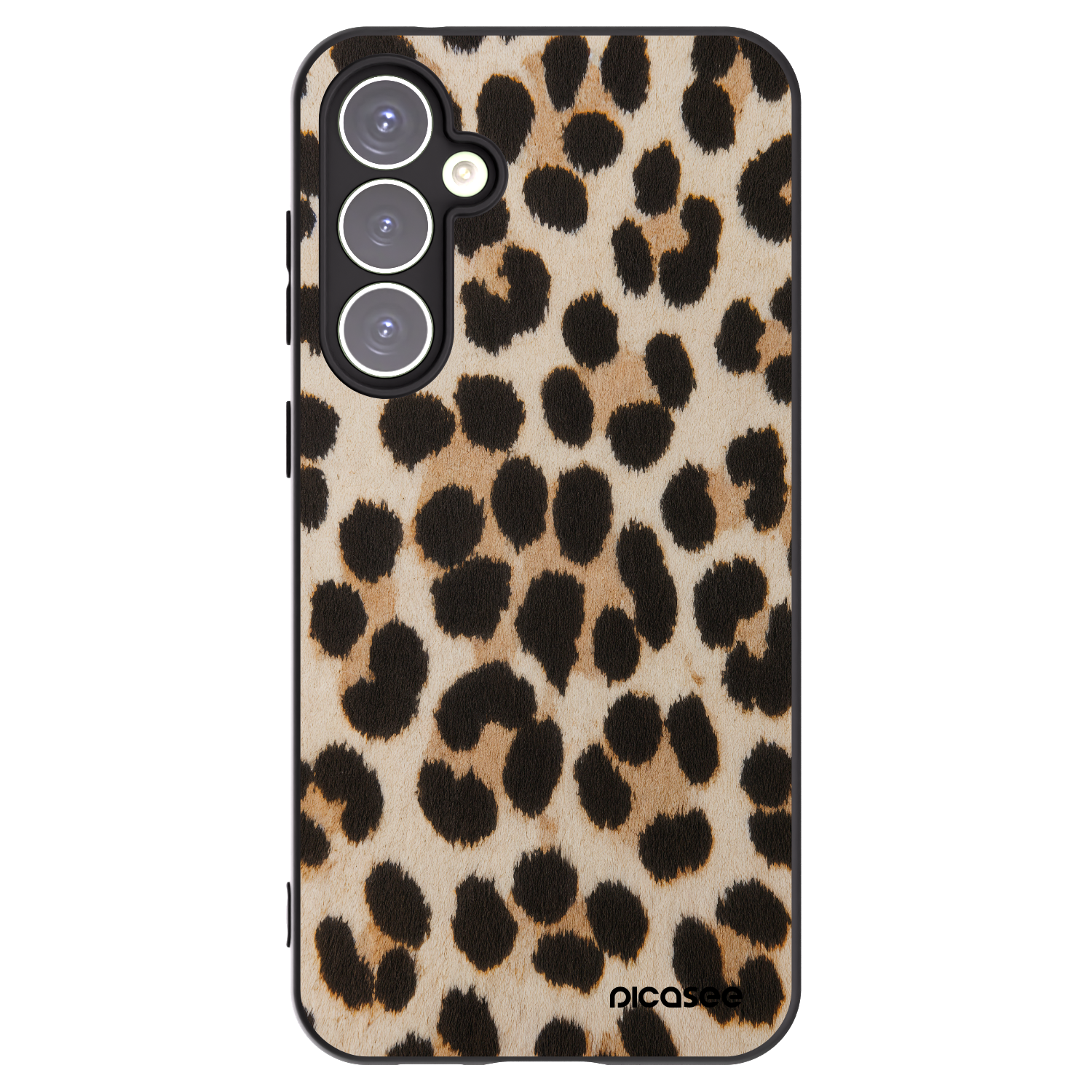 Picasee Μαύρη θήκη σιλικόνης για Samsung Galaxy S23 FE S711B - Brown Tiger