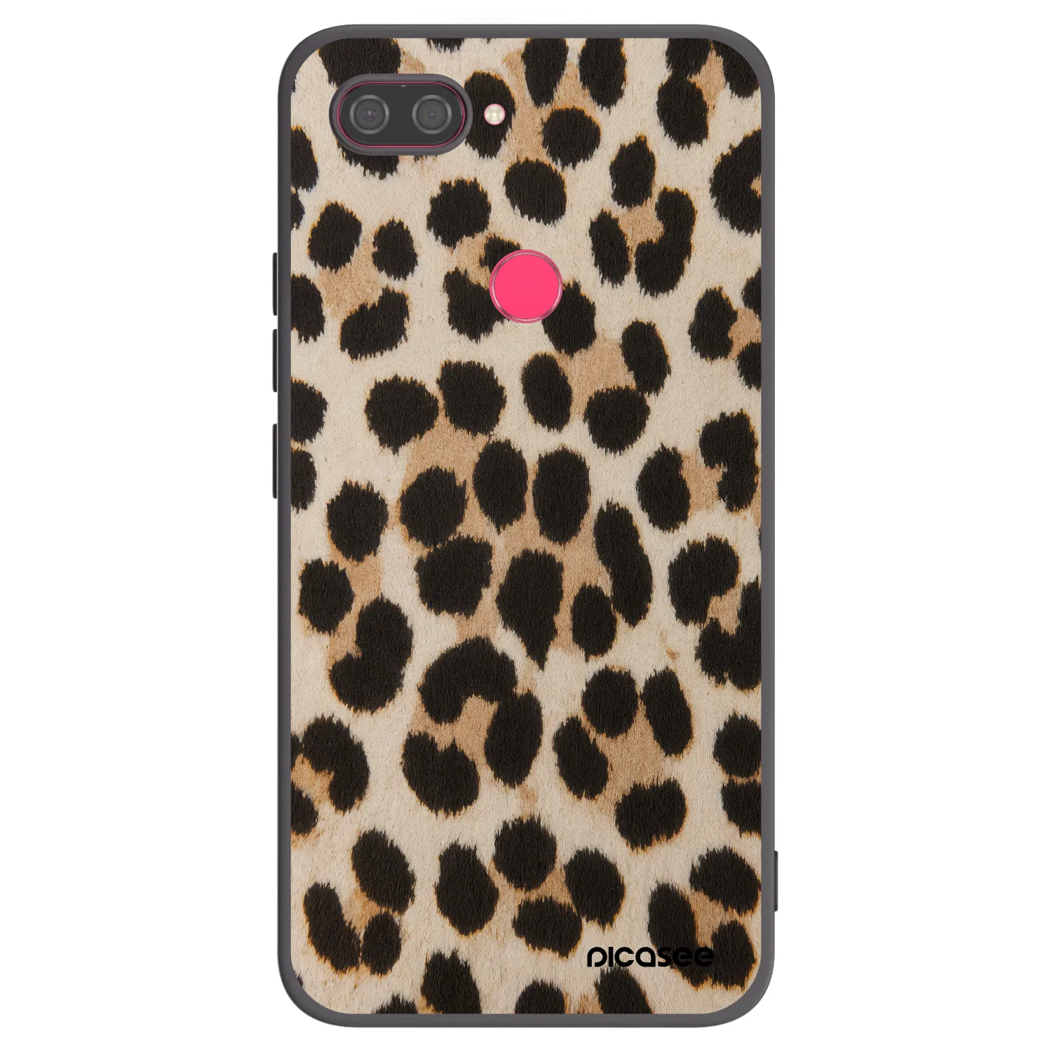 Picasee Μαύρη θήκη σιλικόνης για Xiaomi Mi 8 Lite - Brown Tiger