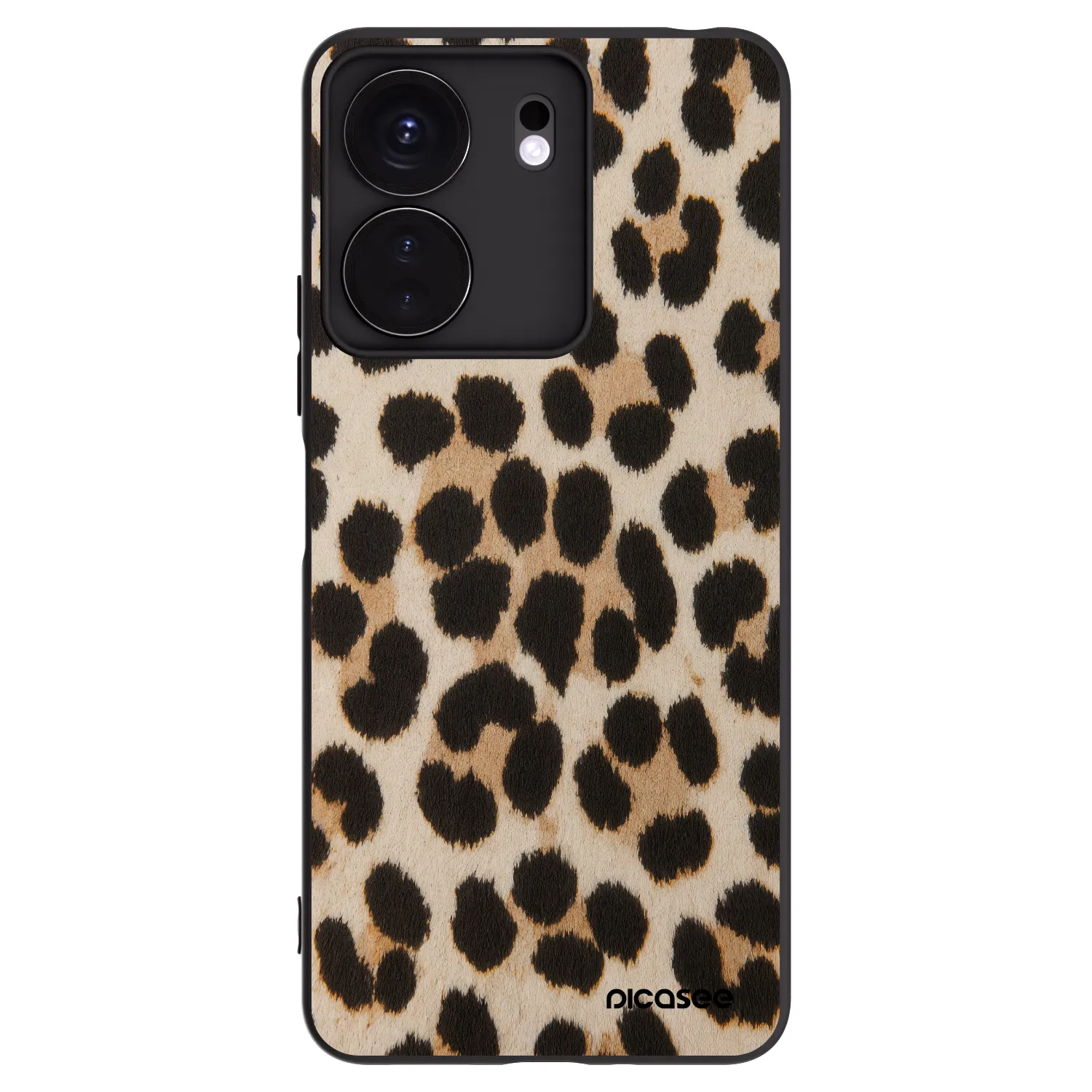 Picasee Μαύρη θήκη σιλικόνης για Xiaomi Redmi 13C 4G - Brown Tiger