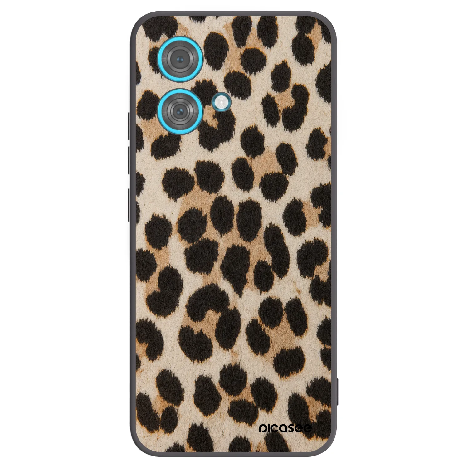 Picasee Μαύρη θήκη σιλικόνης για Motorola Edge 40 Neo - Brown Tiger