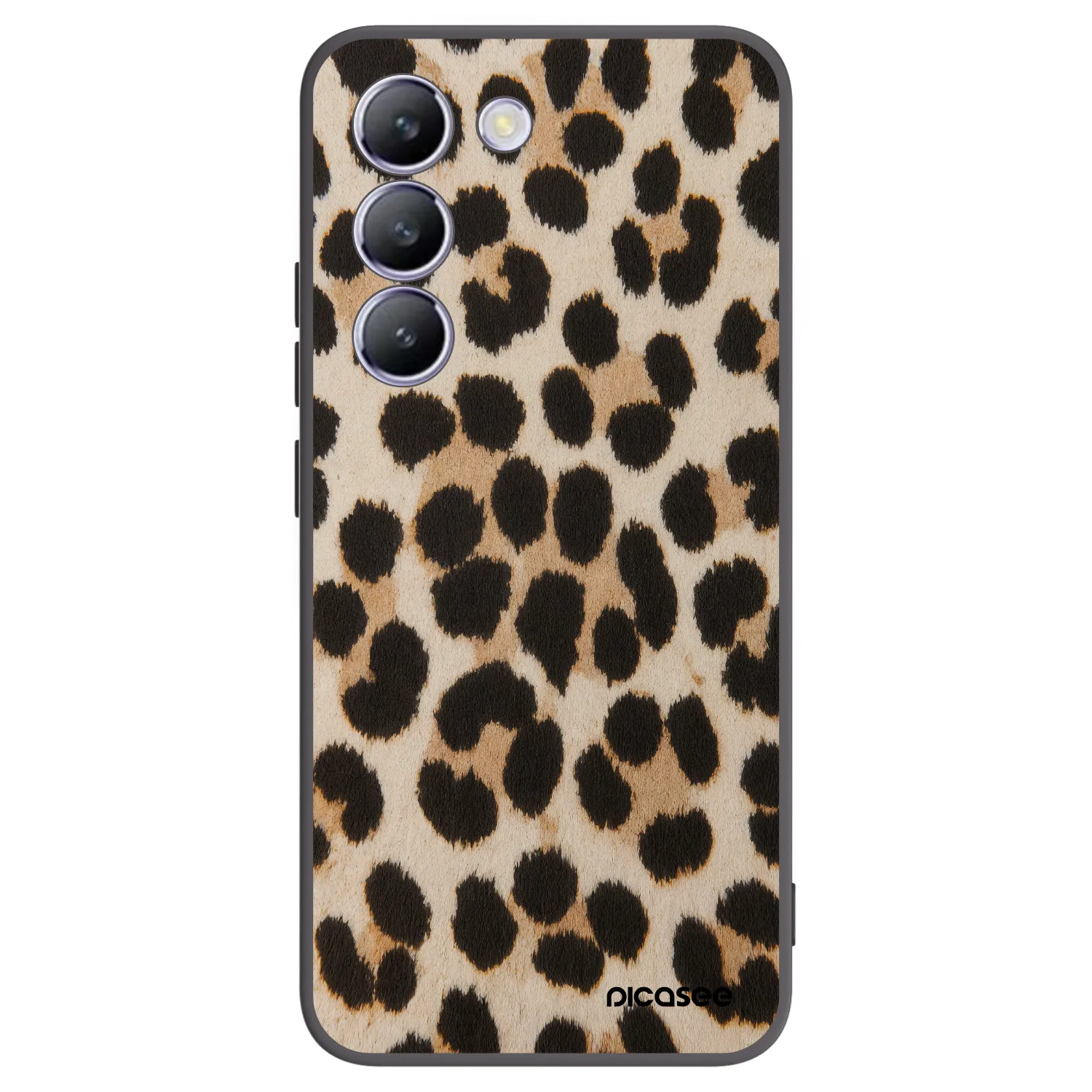 Picasee Μαύρη θήκη σιλικόνης για Vivo V40 SE 5G - Brown Tiger