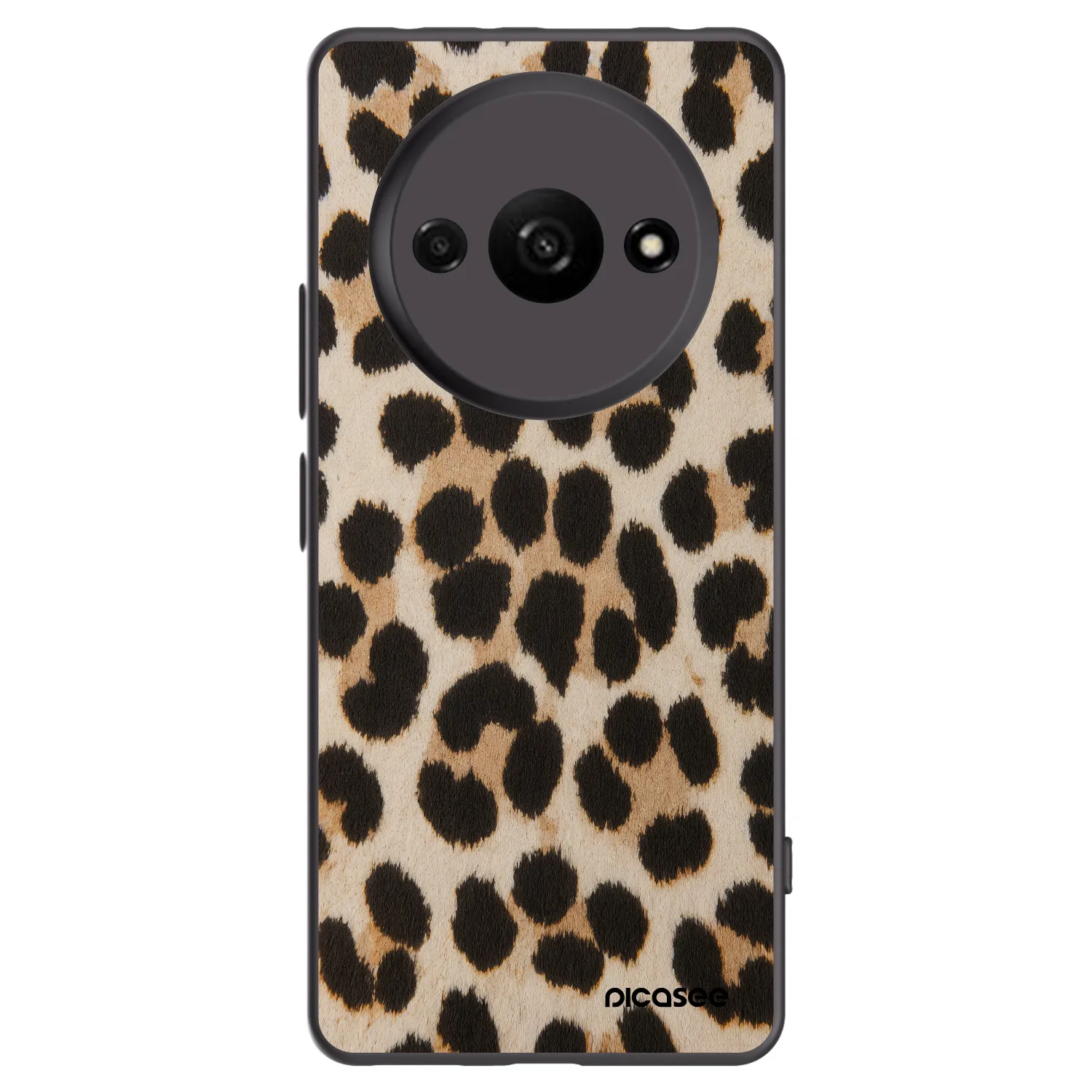 Picasee Μαύρη θήκη σιλικόνης για Xiaomi Redmi A3 - Brown Tiger