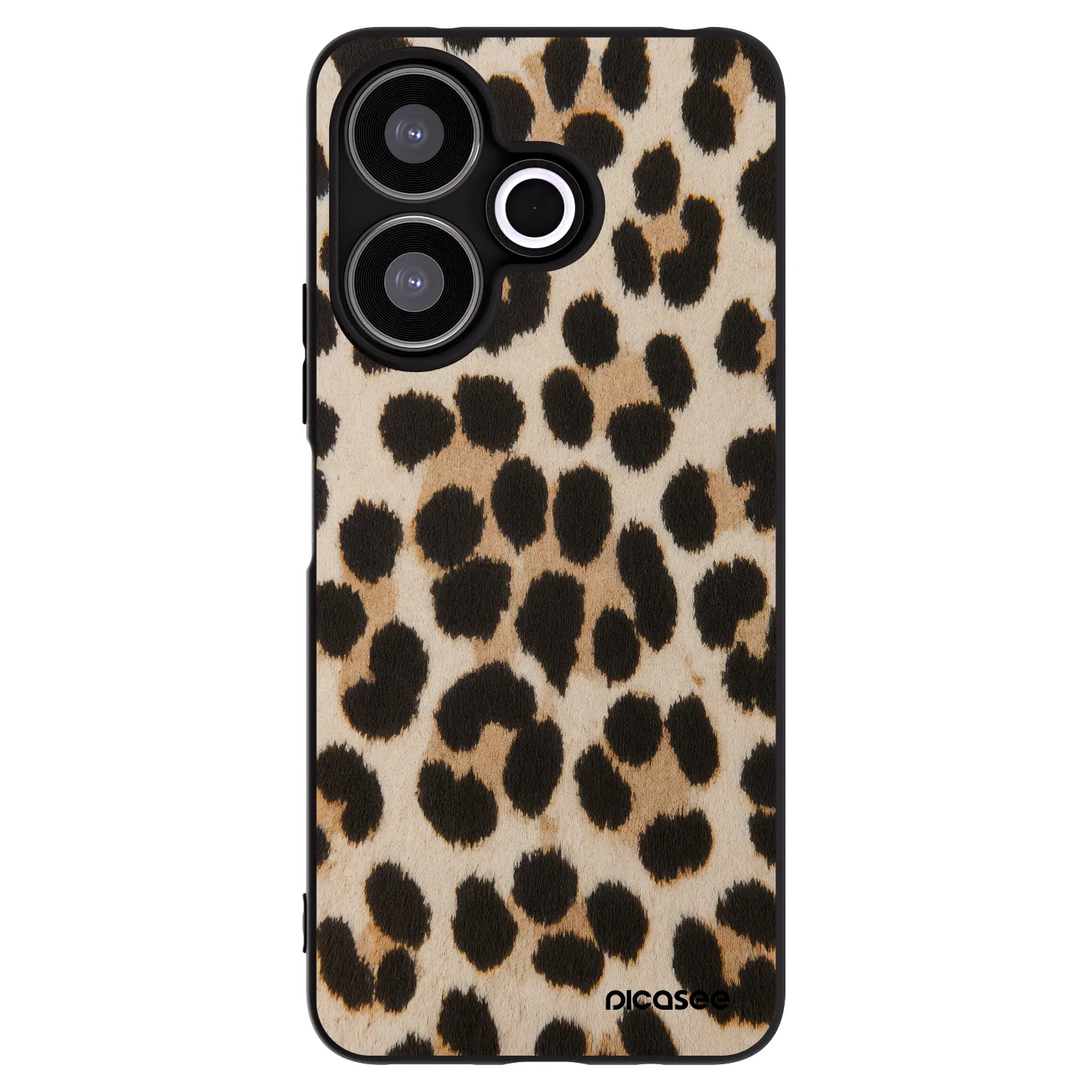 Picasee Μαύρη θήκη σιλικόνης για Xiaomi Redmi 13 4G - Brown Tiger