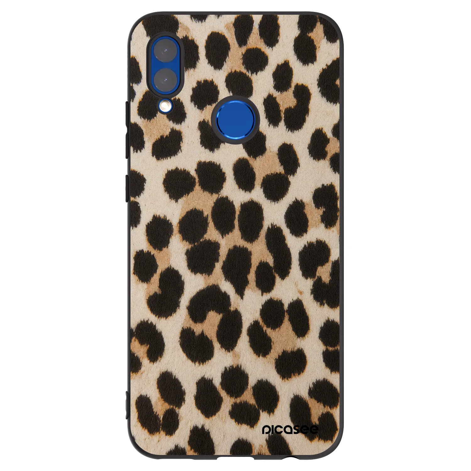 Picasee Μαύρη θήκη σιλικόνης για Honor 10 Lite - Brown Tiger