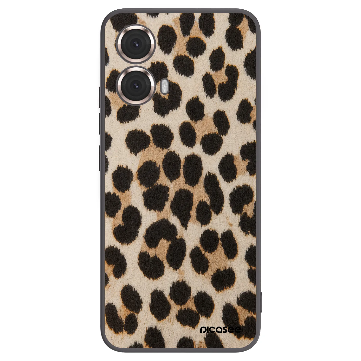 Picasee Μαύρη θήκη σιλικόνης για Motorola Moto G85 - Brown Tiger