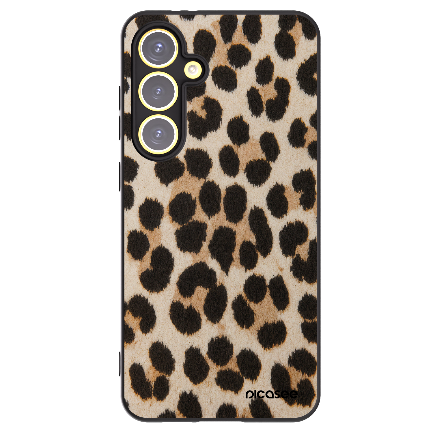 Picasee Μαύρη θήκη σιλικόνης για Samsung Galaxy S24 FE S721B - Brown Tiger
