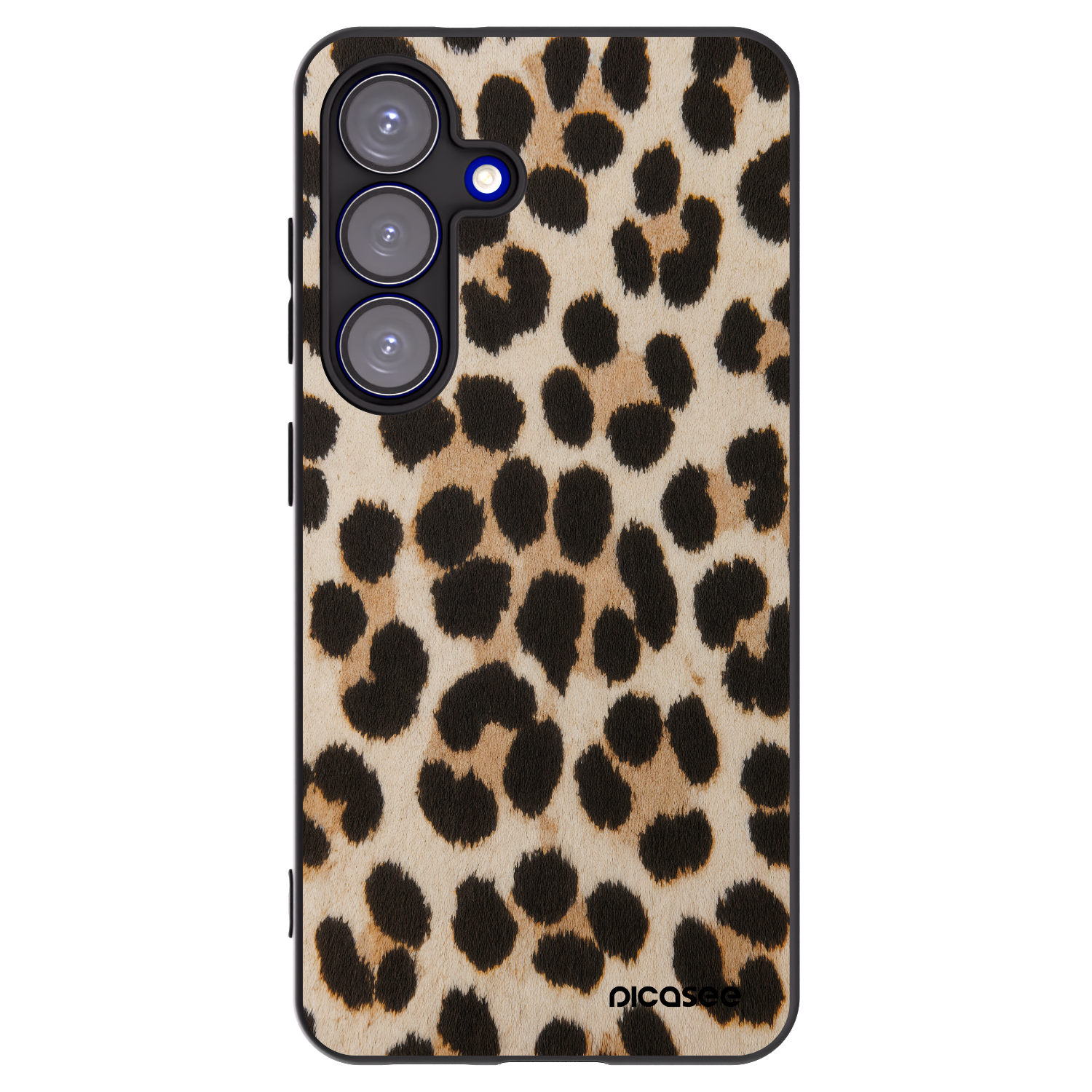 Picasee Μαύρη θήκη σιλικόνης για Samsung Galaxy S25 5G - Brown Tiger