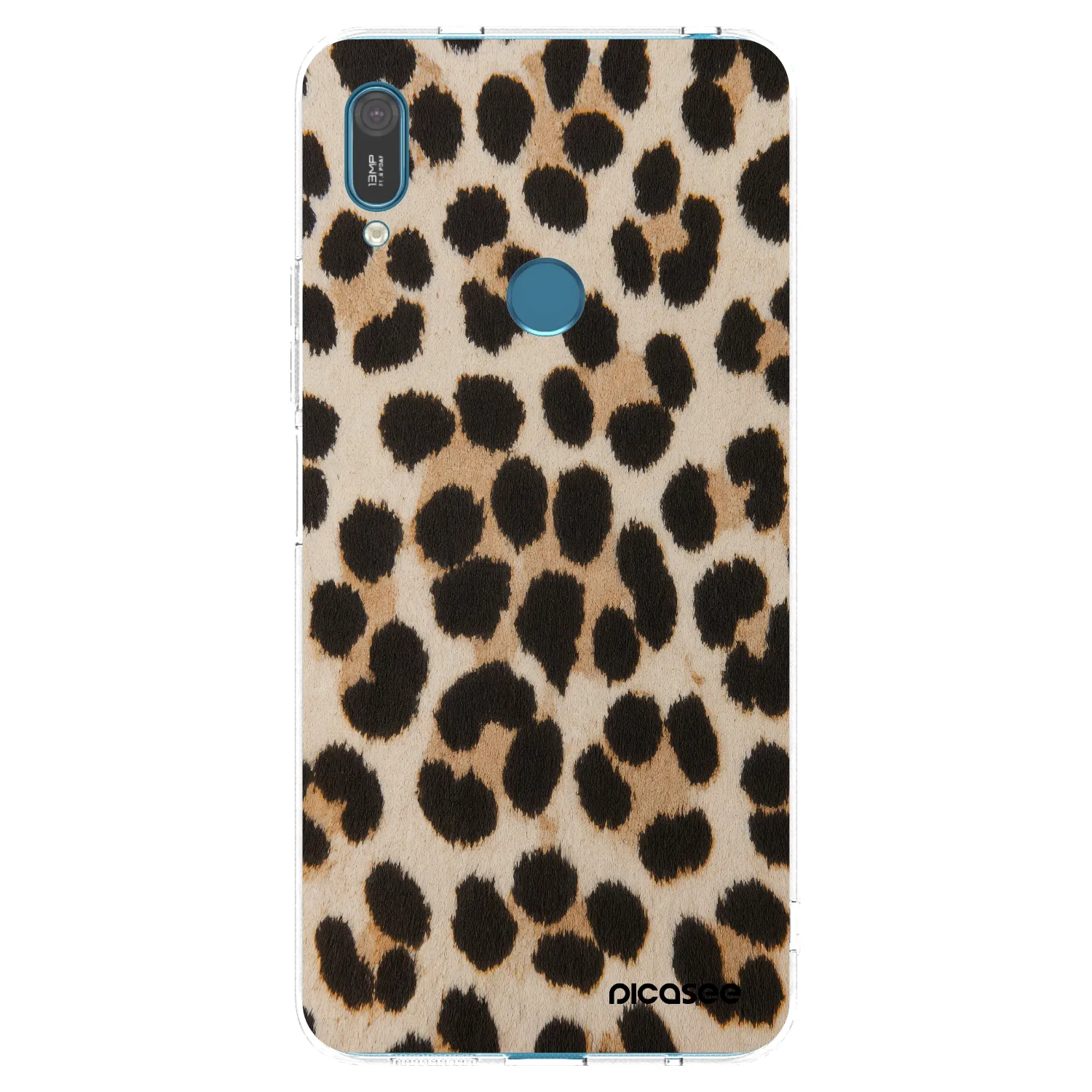 Picasee διαφανής θήκη σιλικόνης Huawei Y7 2019 - Brown Tiger