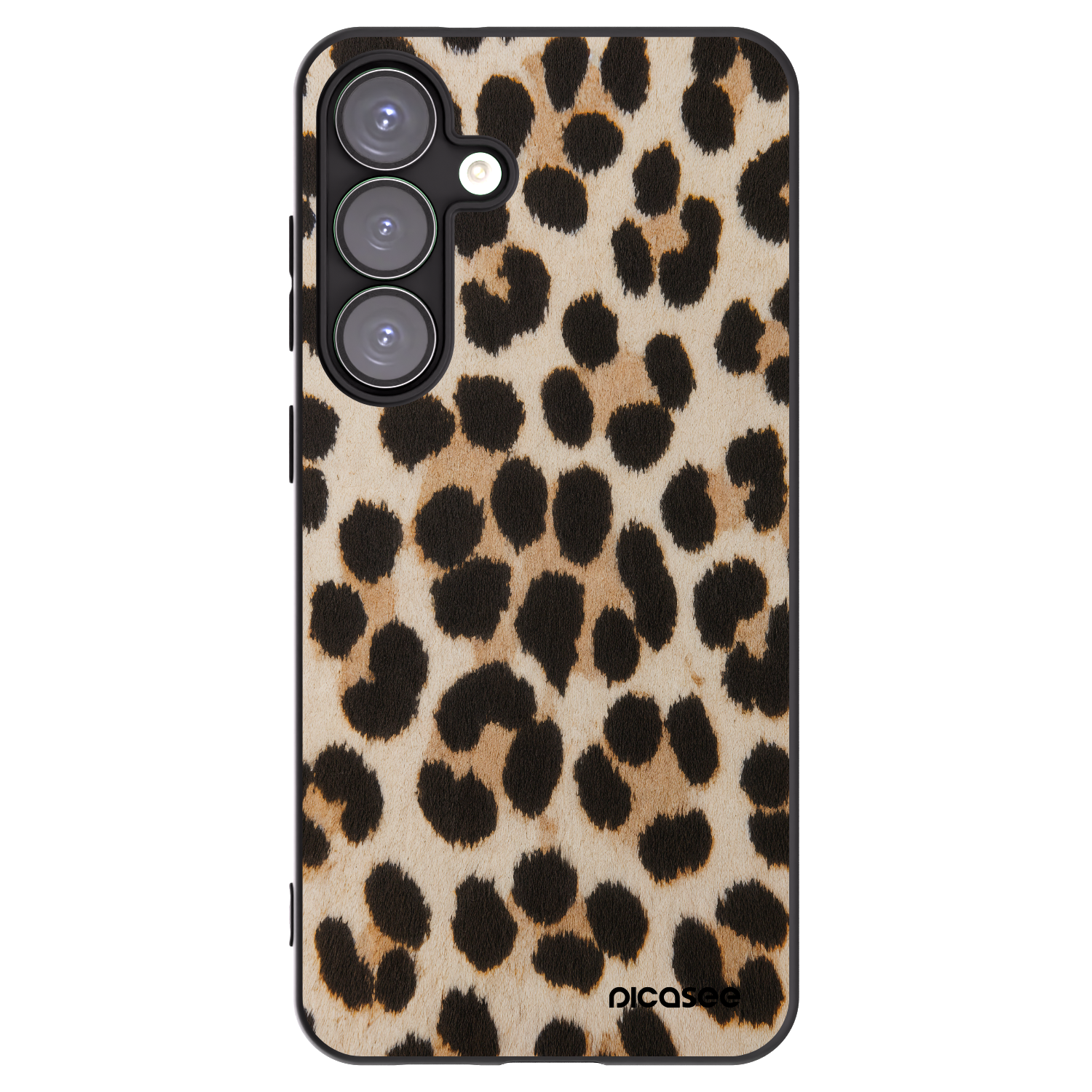 Picasee Μαύρη θήκη σιλικόνης για Samsung Galaxy S25+ 5G - Brown Tiger