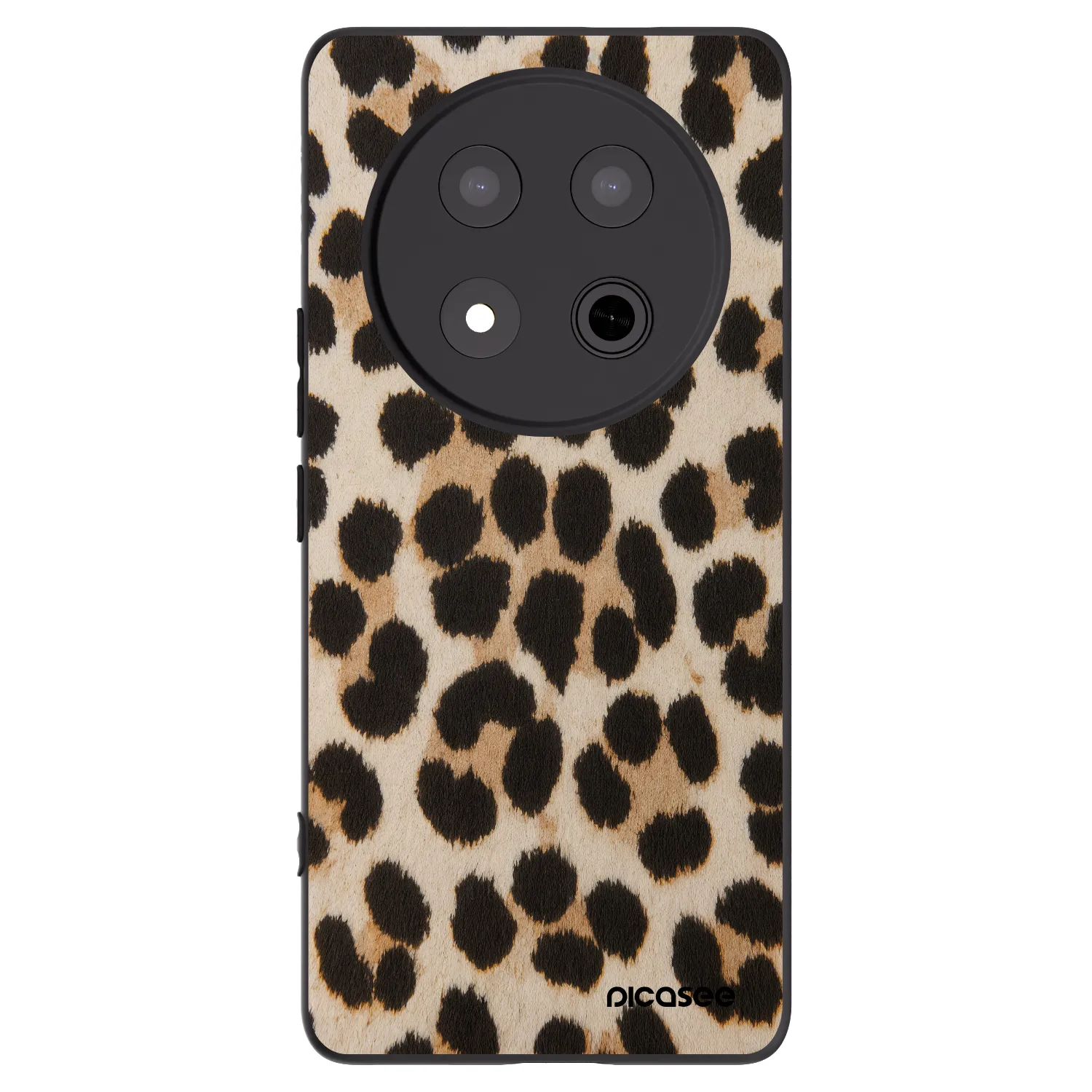 Picasee Μαύρη θήκη σιλικόνης για Honor Magic7 Lite 5G - Brown Tiger