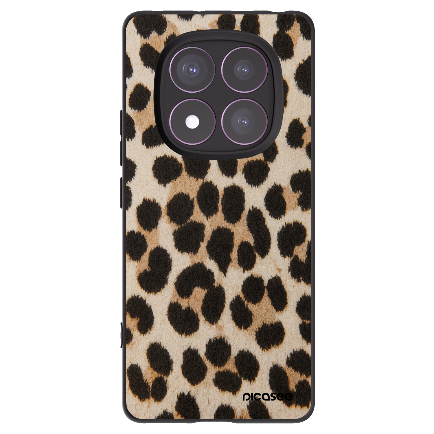 Picasee Μαύρη θήκη σιλικόνης για Xiaomi Redmi Note 14 Pro 4G - Brown Tiger