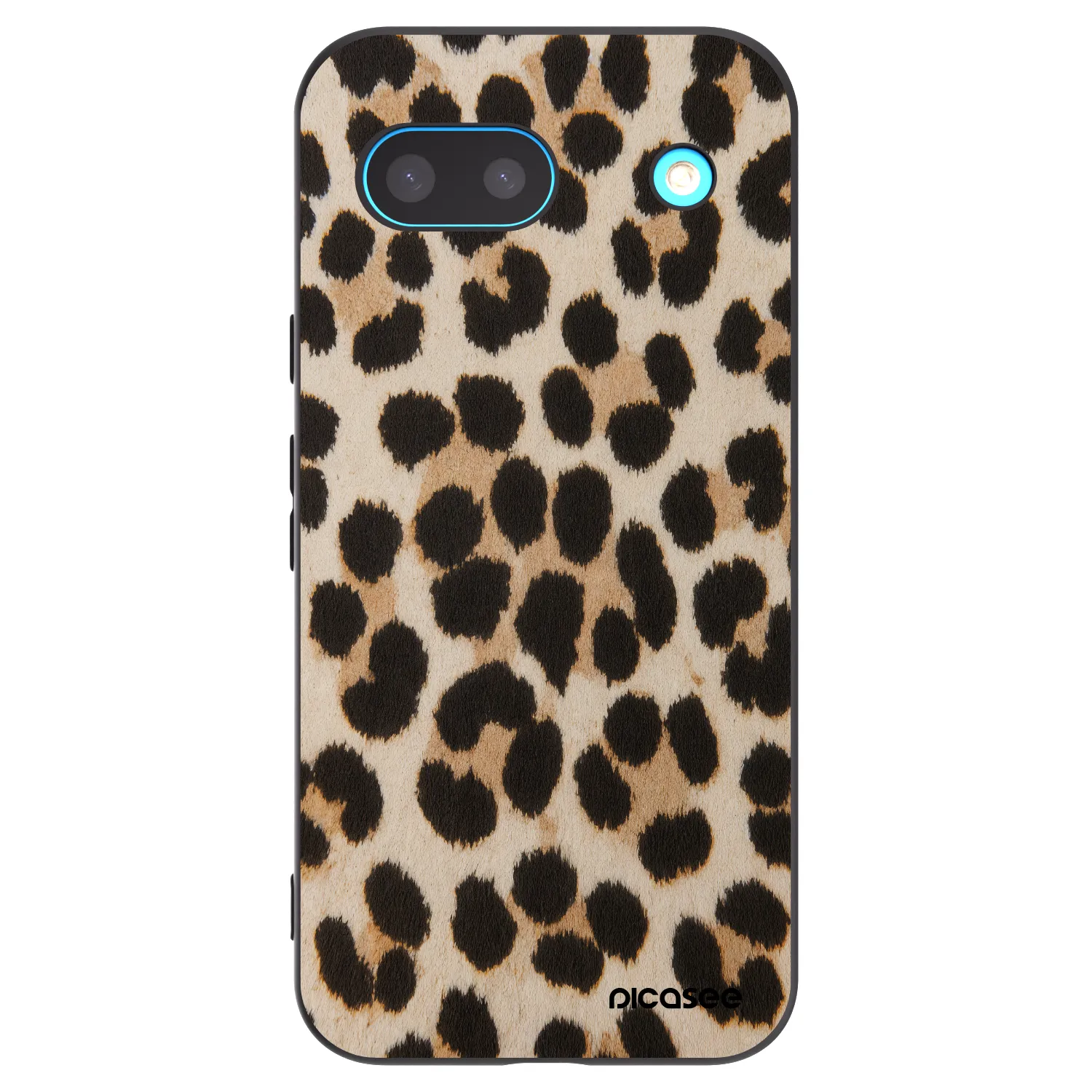 Picasee Μαύρη θήκη σιλικόνης για Google Pixel 8a - Brown Tiger