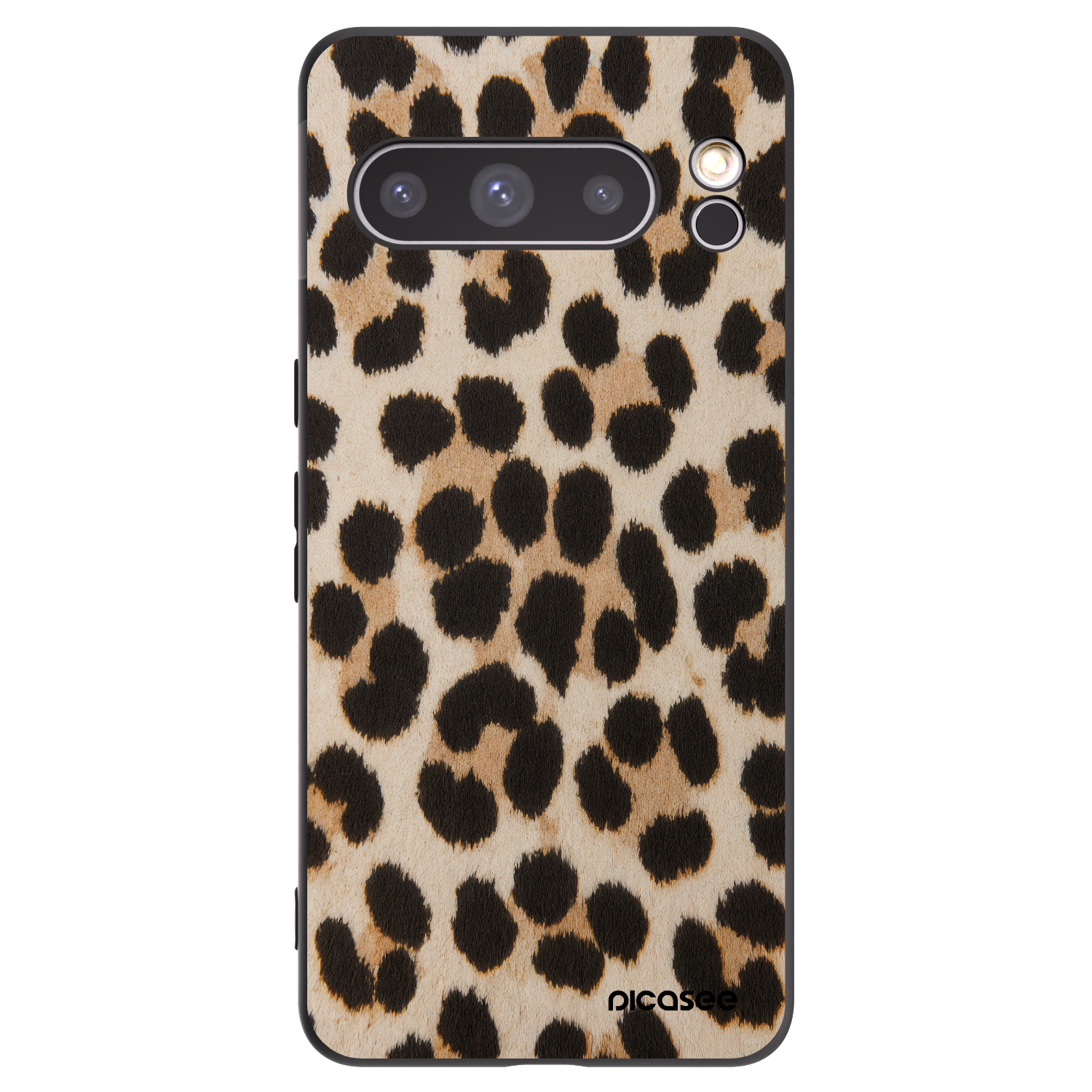 Picasee Μαύρη θήκη σιλικόνης για Google Pixel 8 Pro - Brown Tiger