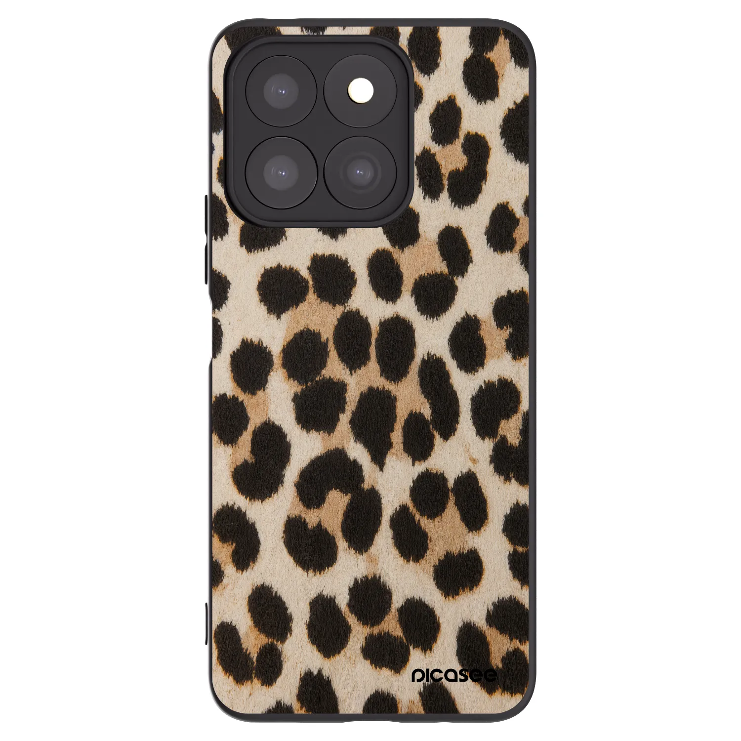 Picasee Μαύρη θήκη σιλικόνης για Honor X8c - Brown Tiger