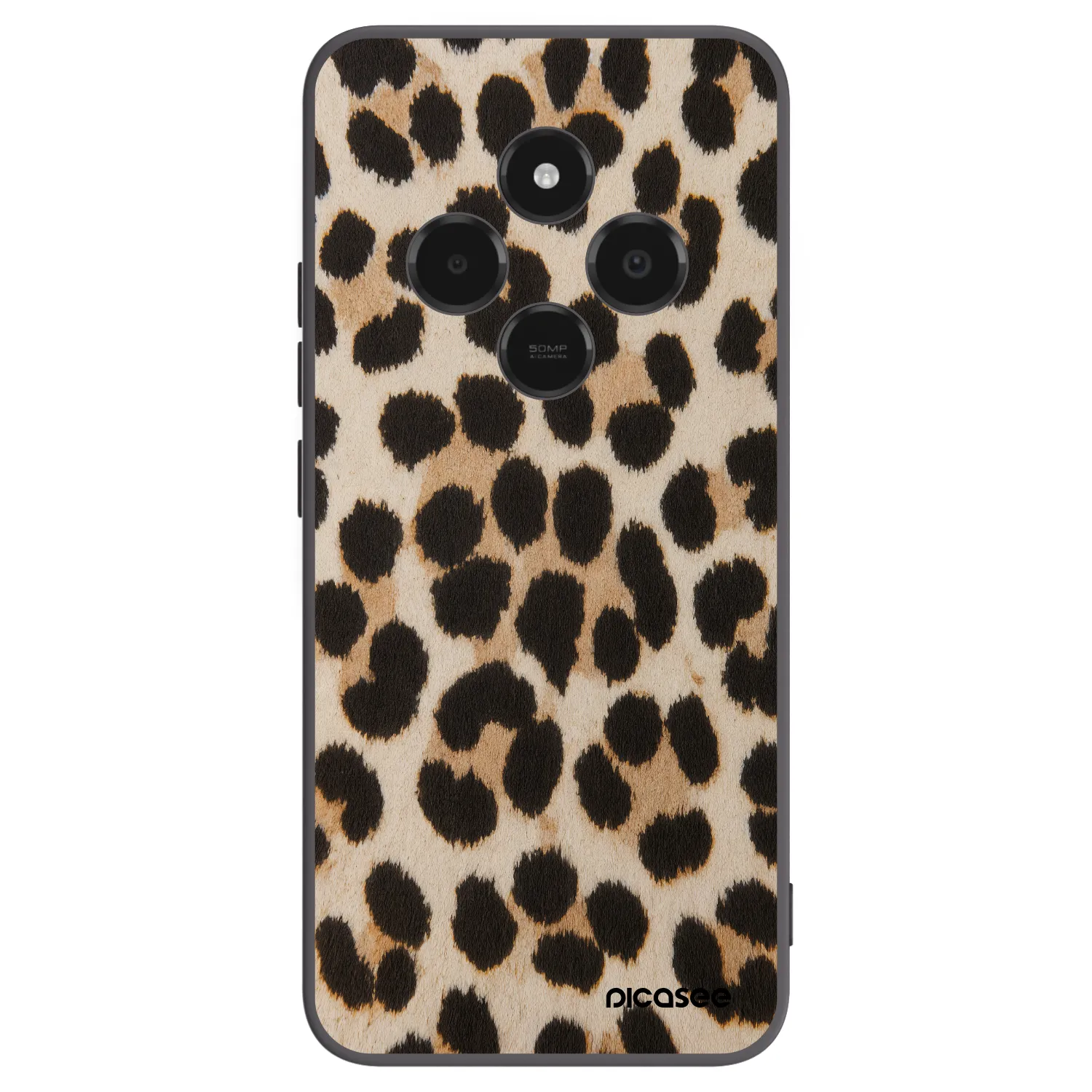 Picasee Μαύρη θήκη σιλικόνης για Xiaomi Poco C75 - Brown Tiger