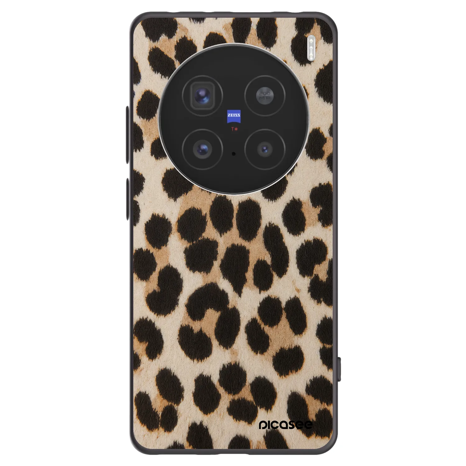 Picasee Μαύρη θήκη σιλικόνης για Vivo X200 Pro - Brown Tiger