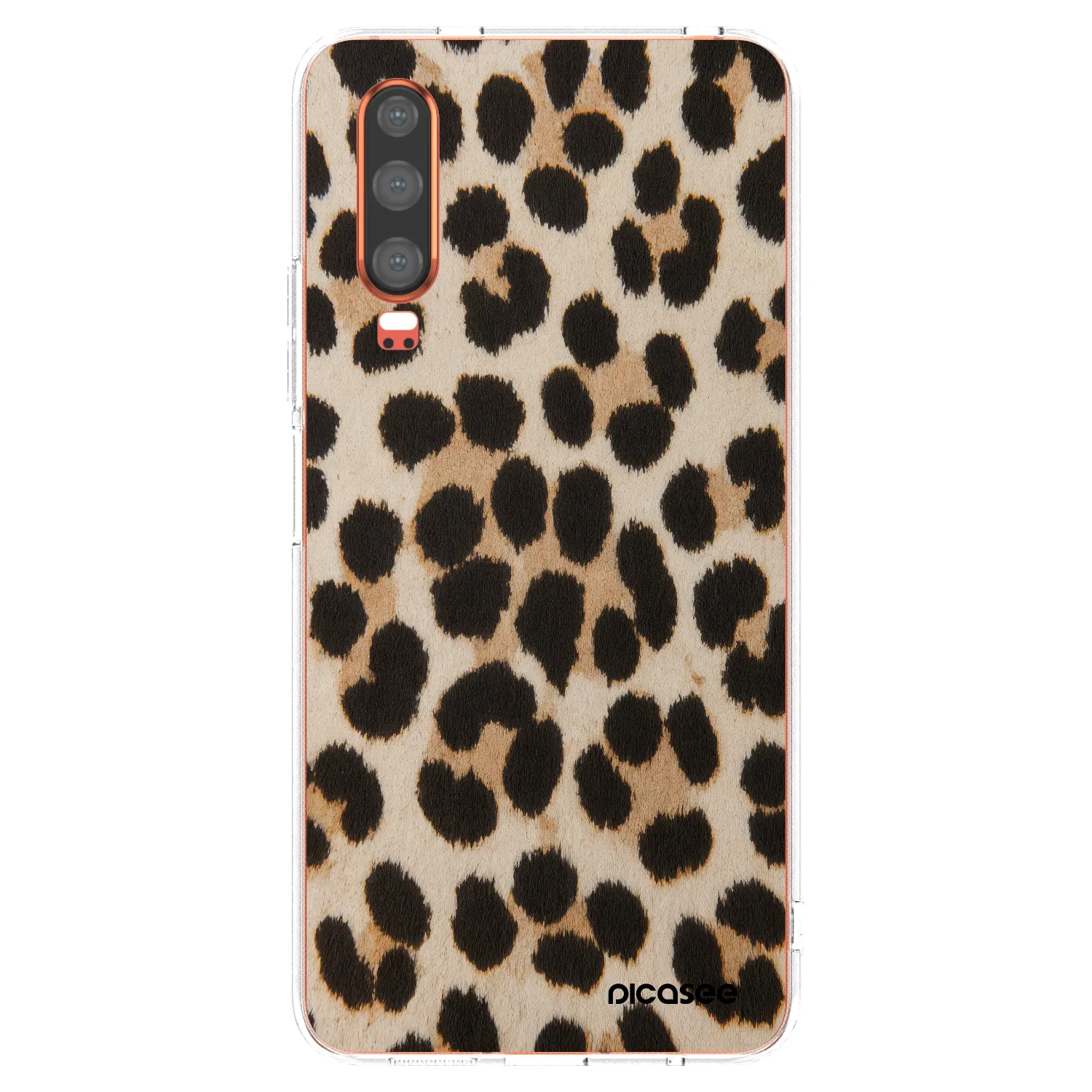 Picasee διαφανής θήκη σιλικόνης Huawei P30 - Brown Tiger