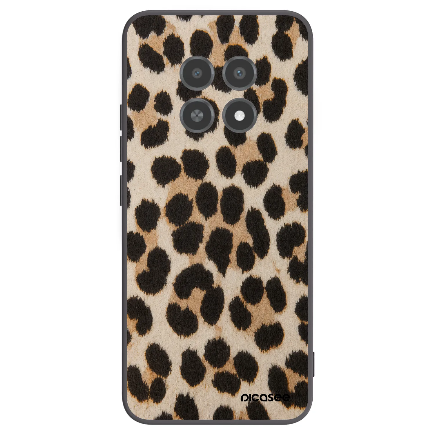 Picasee Μαύρη θήκη σιλικόνης για Realme 12X - Brown Tiger