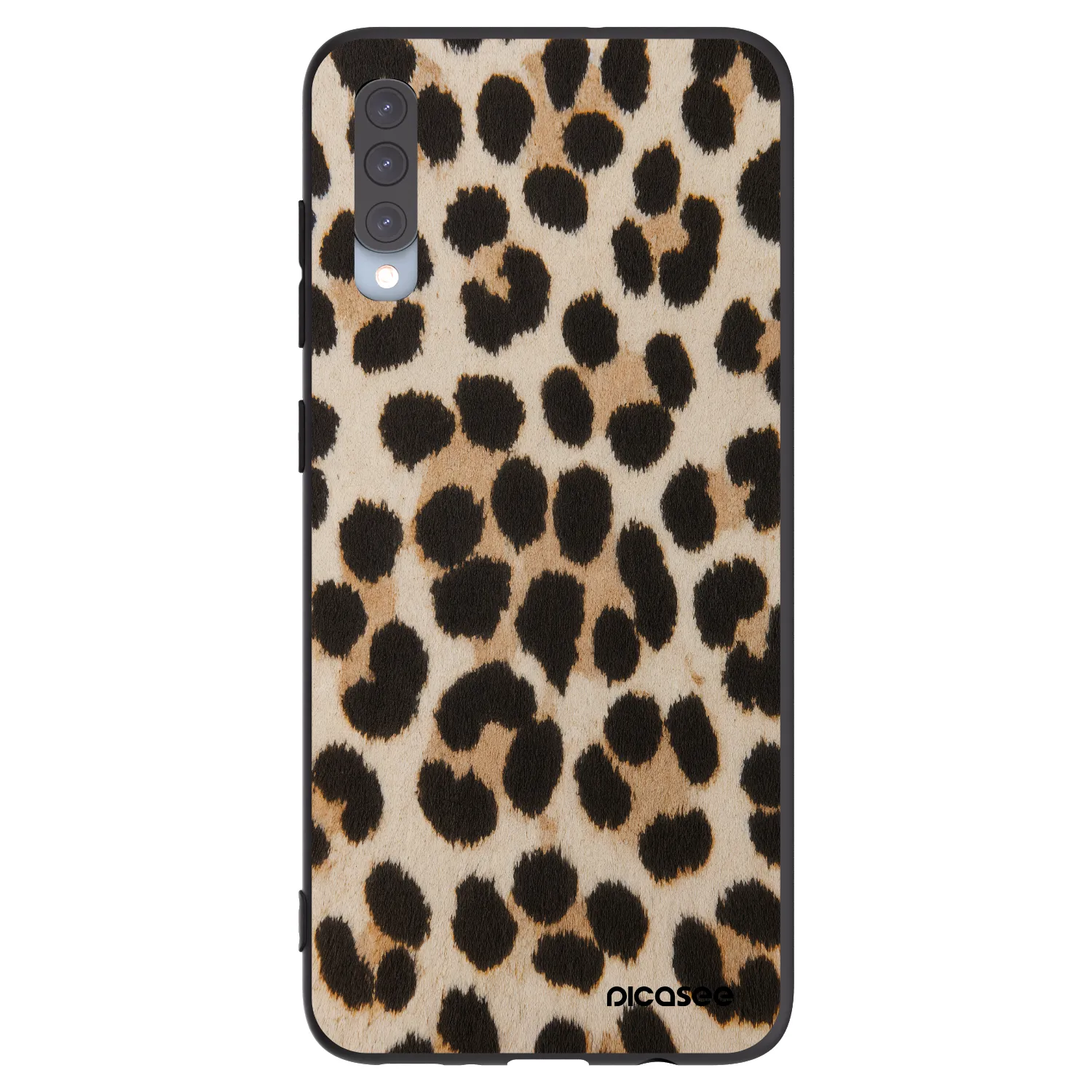 Picasee Μαύρη θήκη σιλικόνης για Samsung Galaxy A70 A705F - Brown Tiger