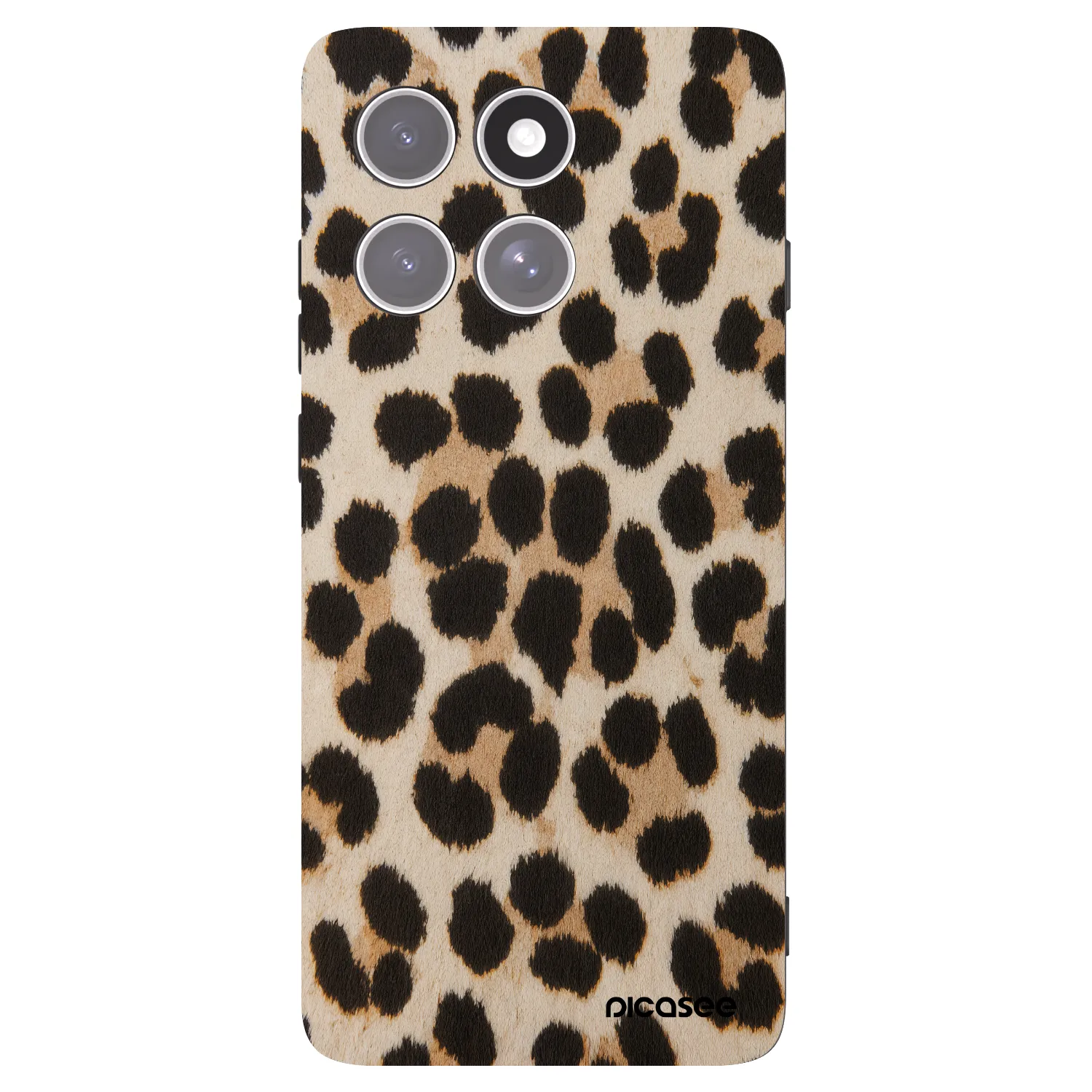 Picasee Μαύρη θήκη σιλικόνης για Motorola Edge 60 Pro - Brown Tiger