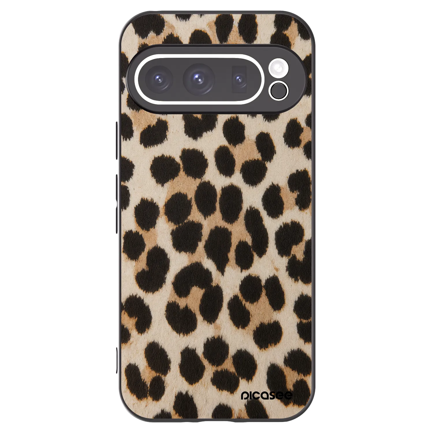 Picasee Μαύρη θήκη σιλικόνης για Google Pixel 9 Pro XL - Brown Tiger