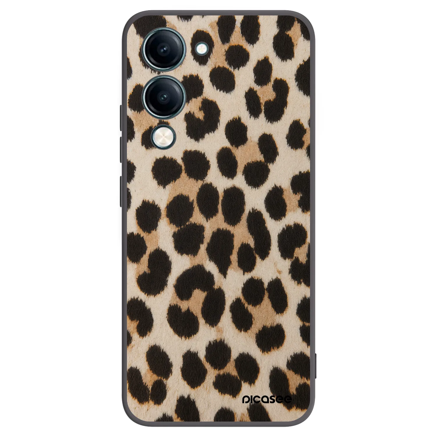 Picasee Μαύρη θήκη σιλικόνης για Vivo Y29s 5G - Brown Tiger