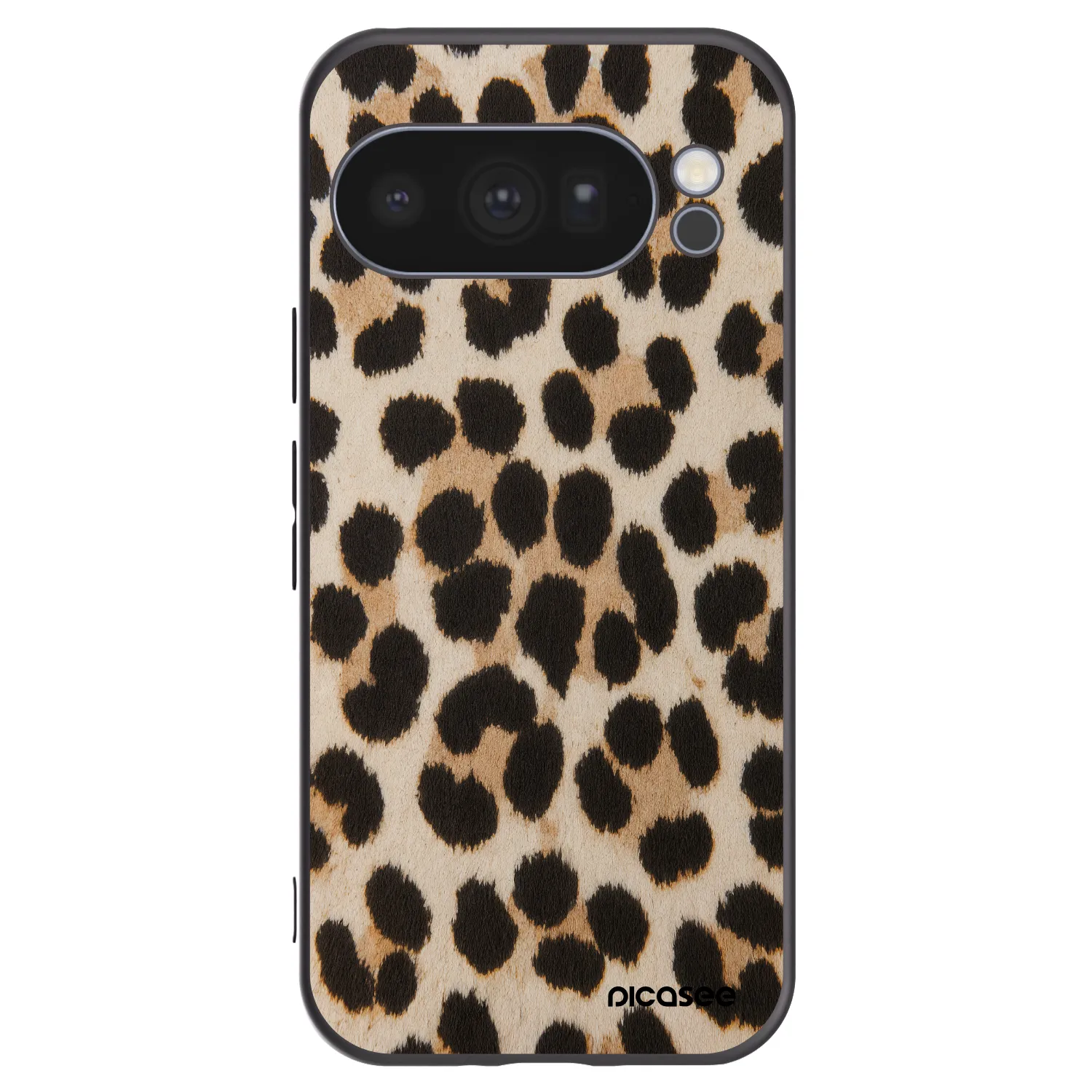 Picasee Μαύρη θήκη σιλικόνης για Google Pixel 10 Pro - Brown Tiger