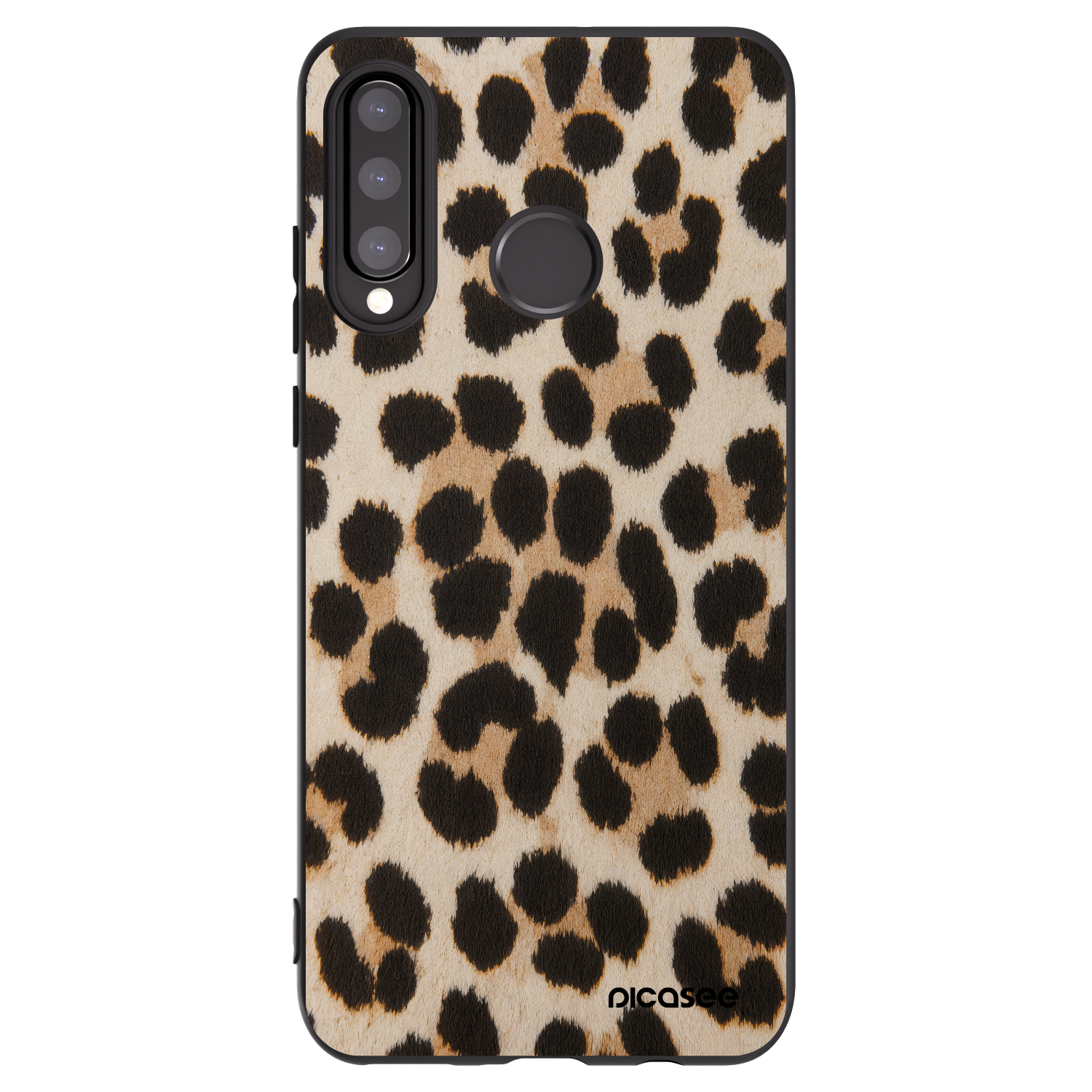 Picasee Μαύρη θήκη σιλικόνης για Huawei P30 Lite - Brown Tiger