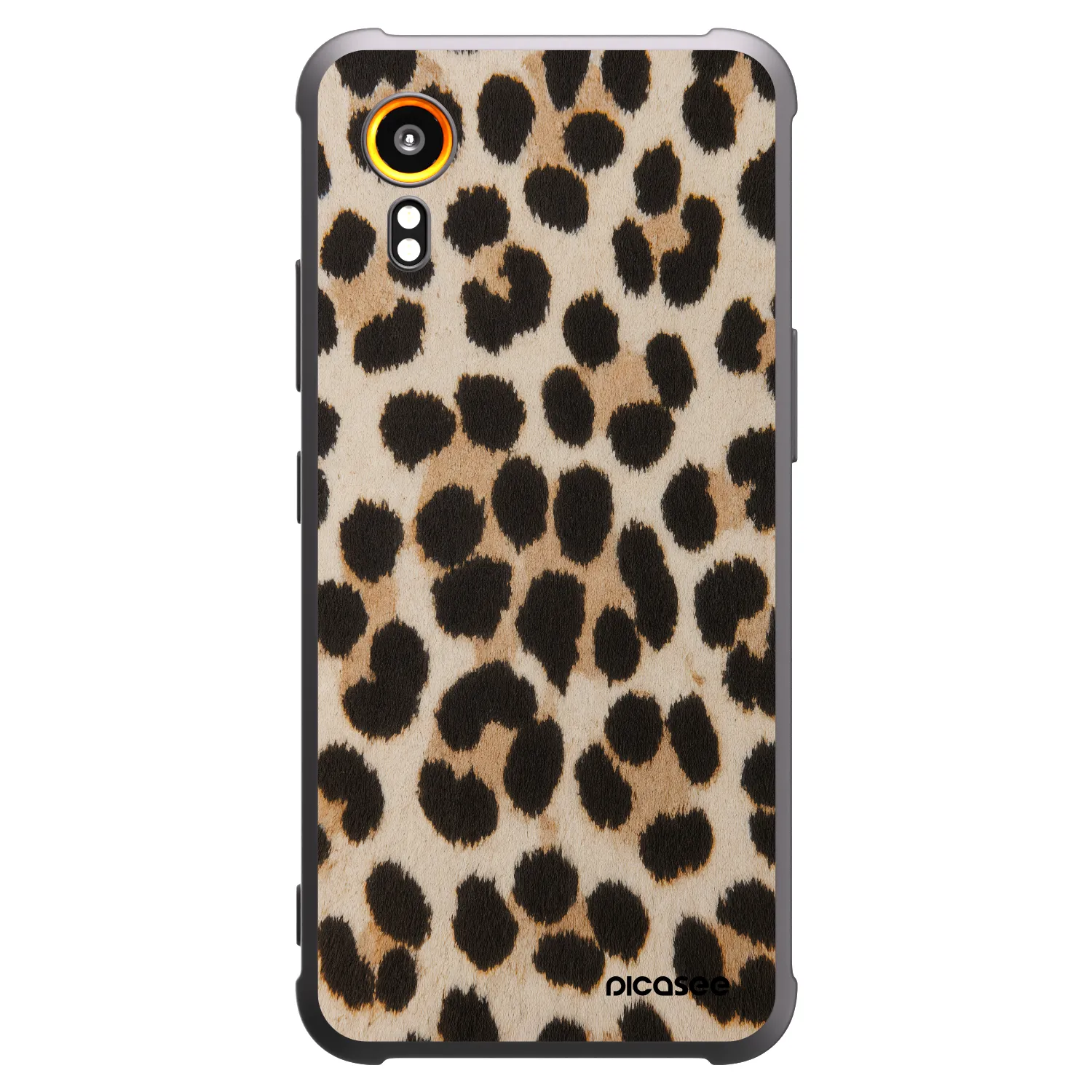 Picasee Μαύρη θήκη σιλικόνης για Samsung Galaxy Xcover 7 - Brown Tiger